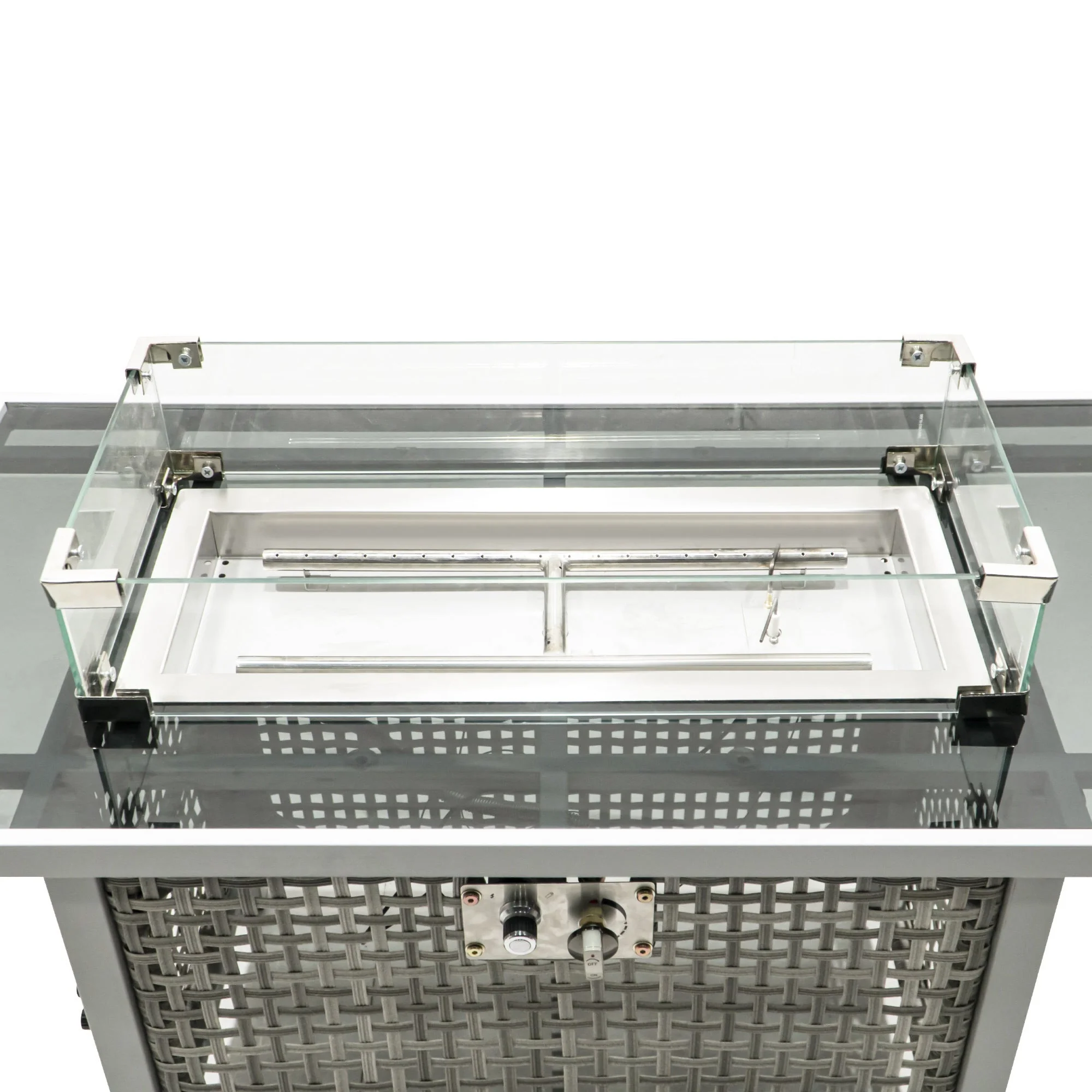 K&K 43' Propane Gas Fire Pit Table, Grey - Image 13