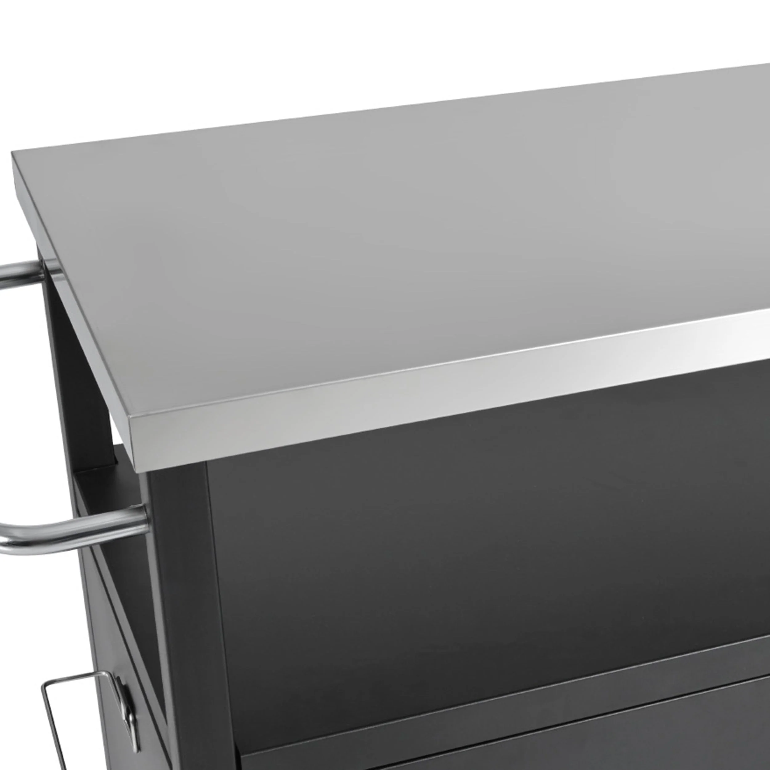 K&K 54.5" Outdoor Kitchen Island with Stainless Steel Tabletop - Image 21