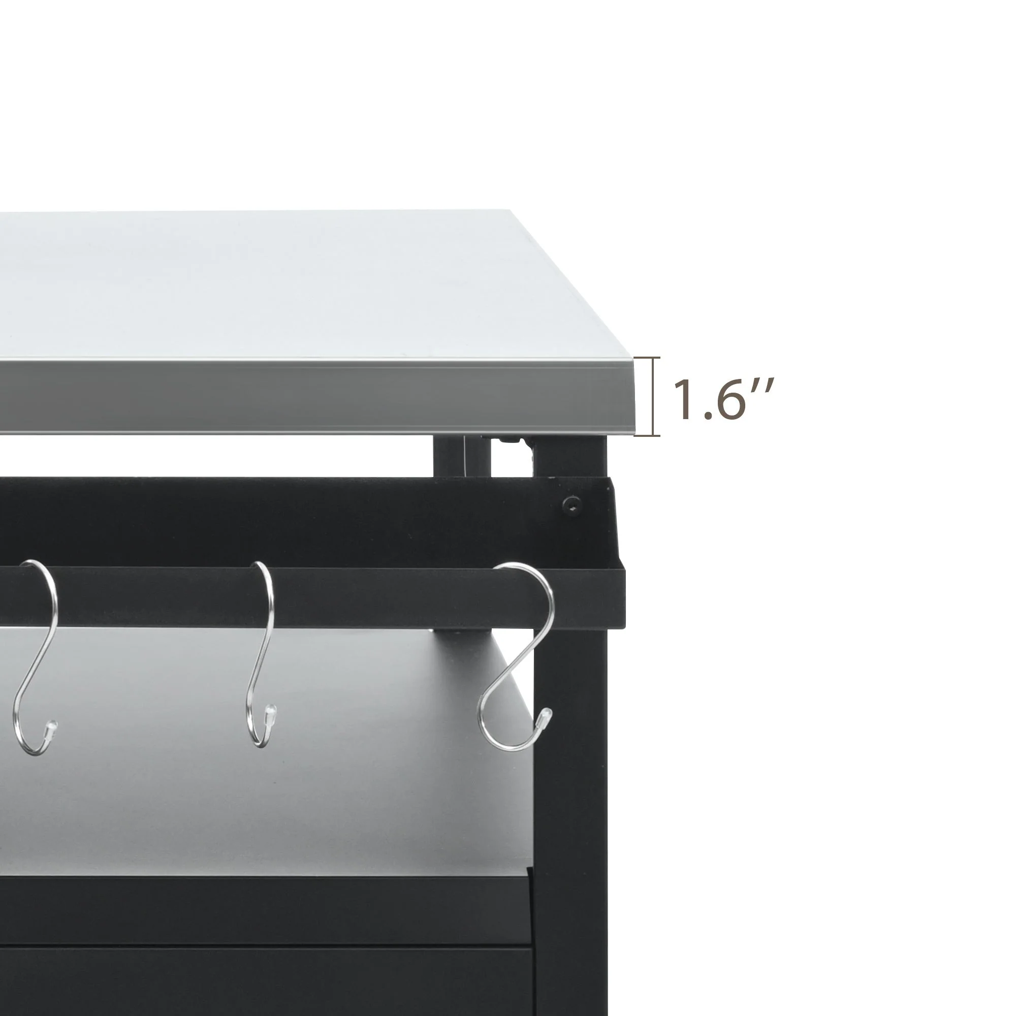 K&K 54.5" Outdoor Kitchen Island with Stainless Steel Tabletop - Image 22