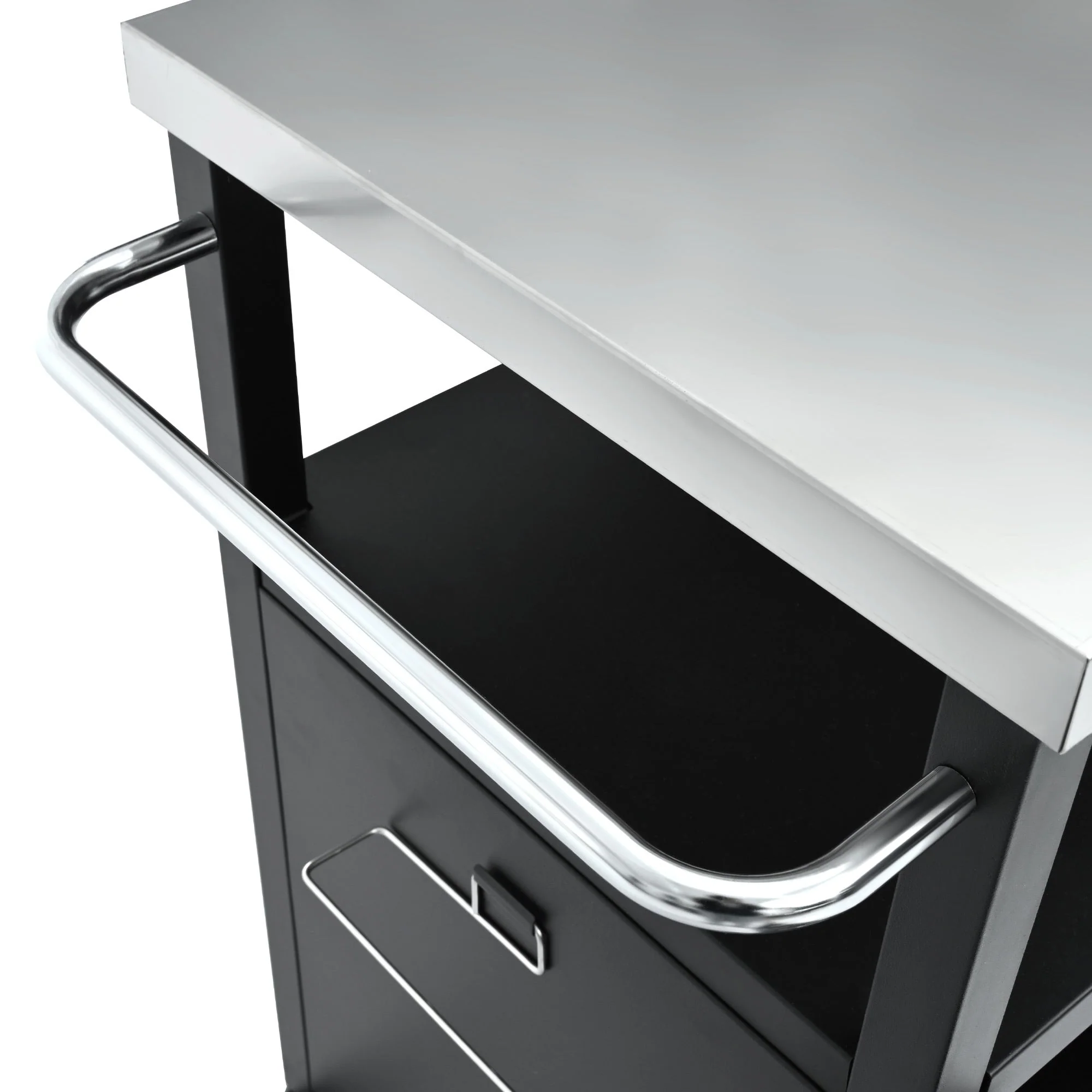 K&K 54.5" Outdoor Kitchen Island with Stainless Steel Tabletop - Image 32