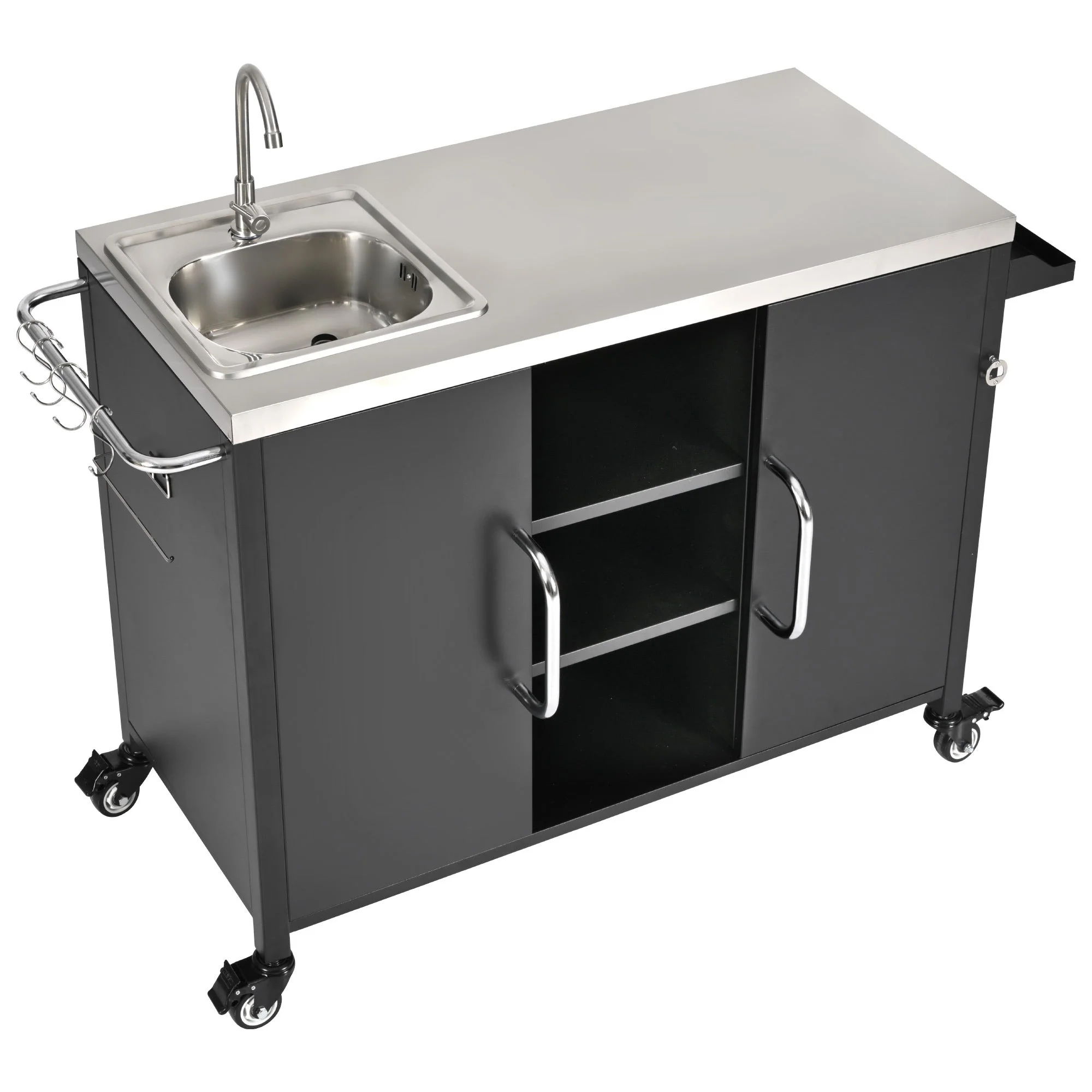 K&K 55.5" Outdoor Kitchen Island with Sink - Image 18