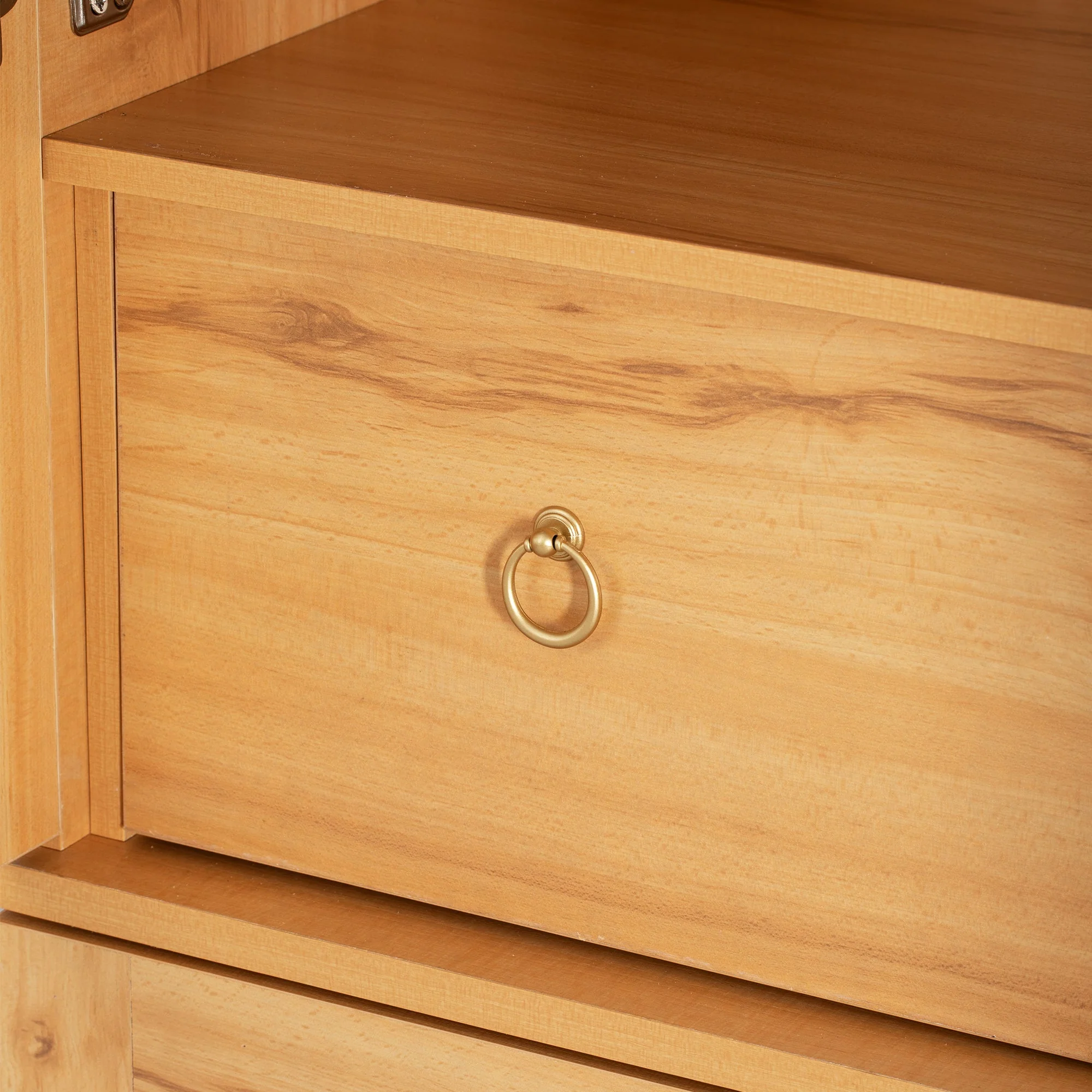 K&K 71' Tall Arched Kitchen Pantry Cabinet with Adjustable Shelves - Image 24