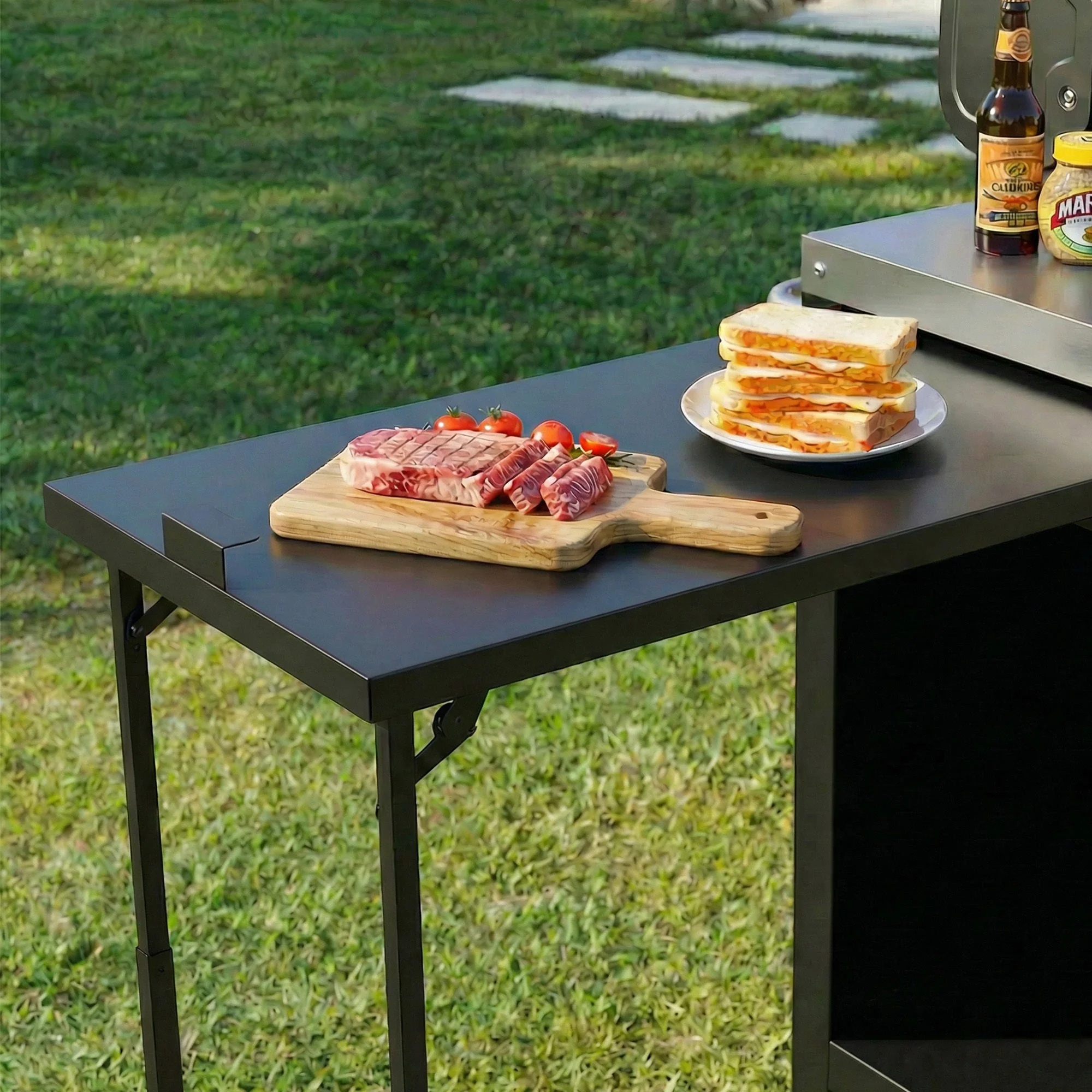 K&K 72.4' Large Grill Table for Big Green Egg - Image 14
