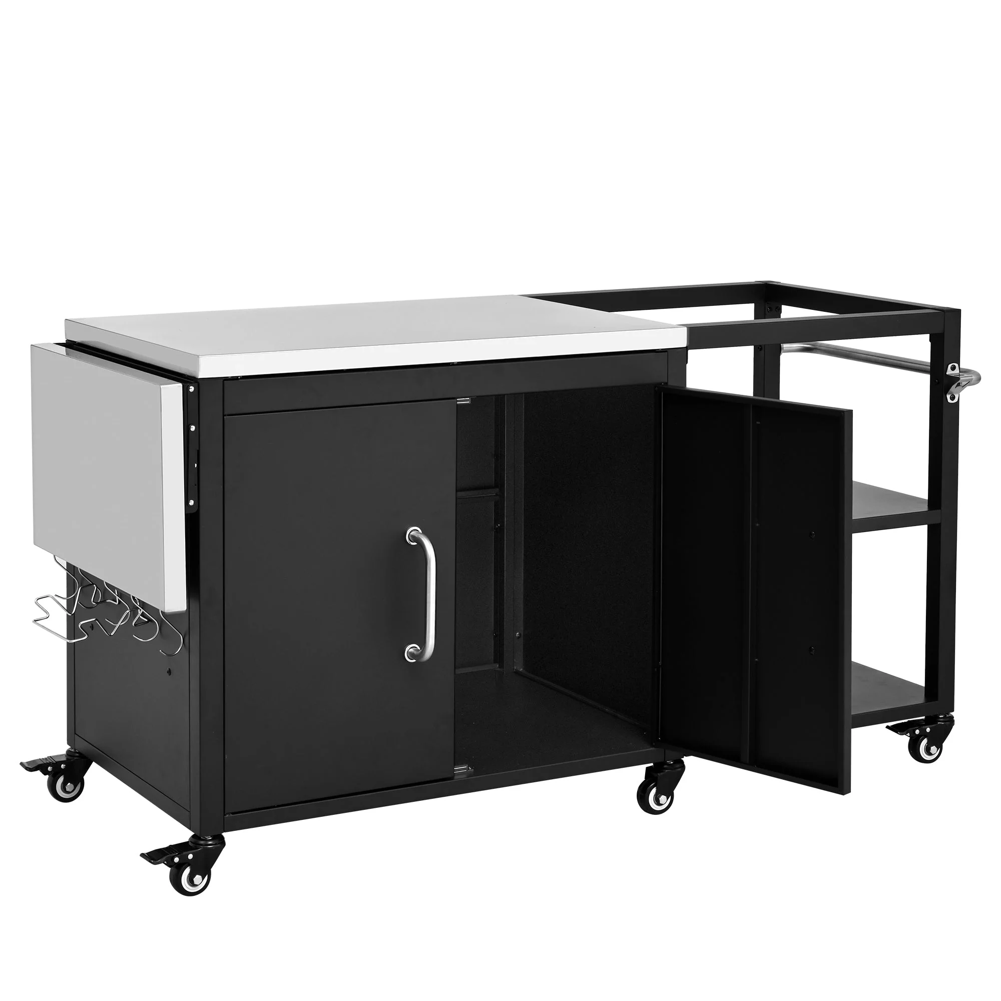 K&K 76.6' Outdoor Grill Cart with Storage Cabinet - Image 11