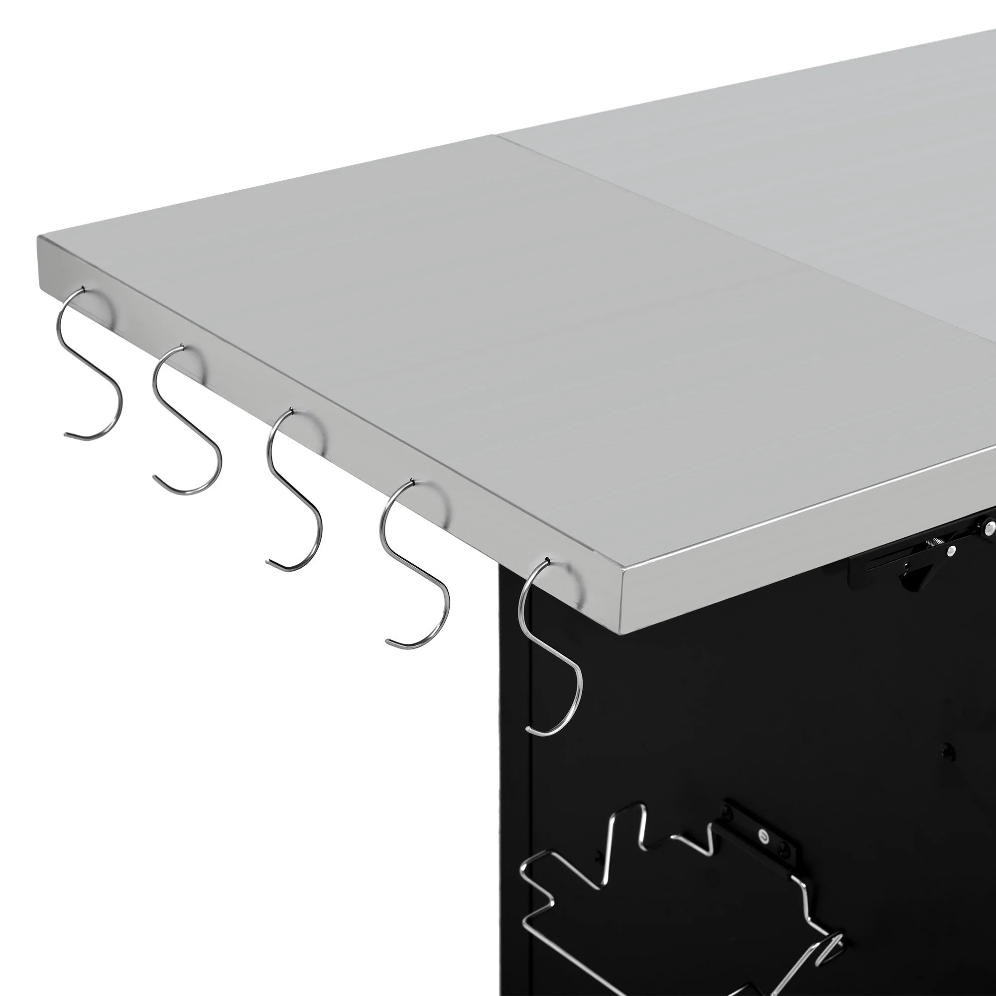 K&K 76.6' Outdoor Grill Cart with Storage Cabinet - Image 16