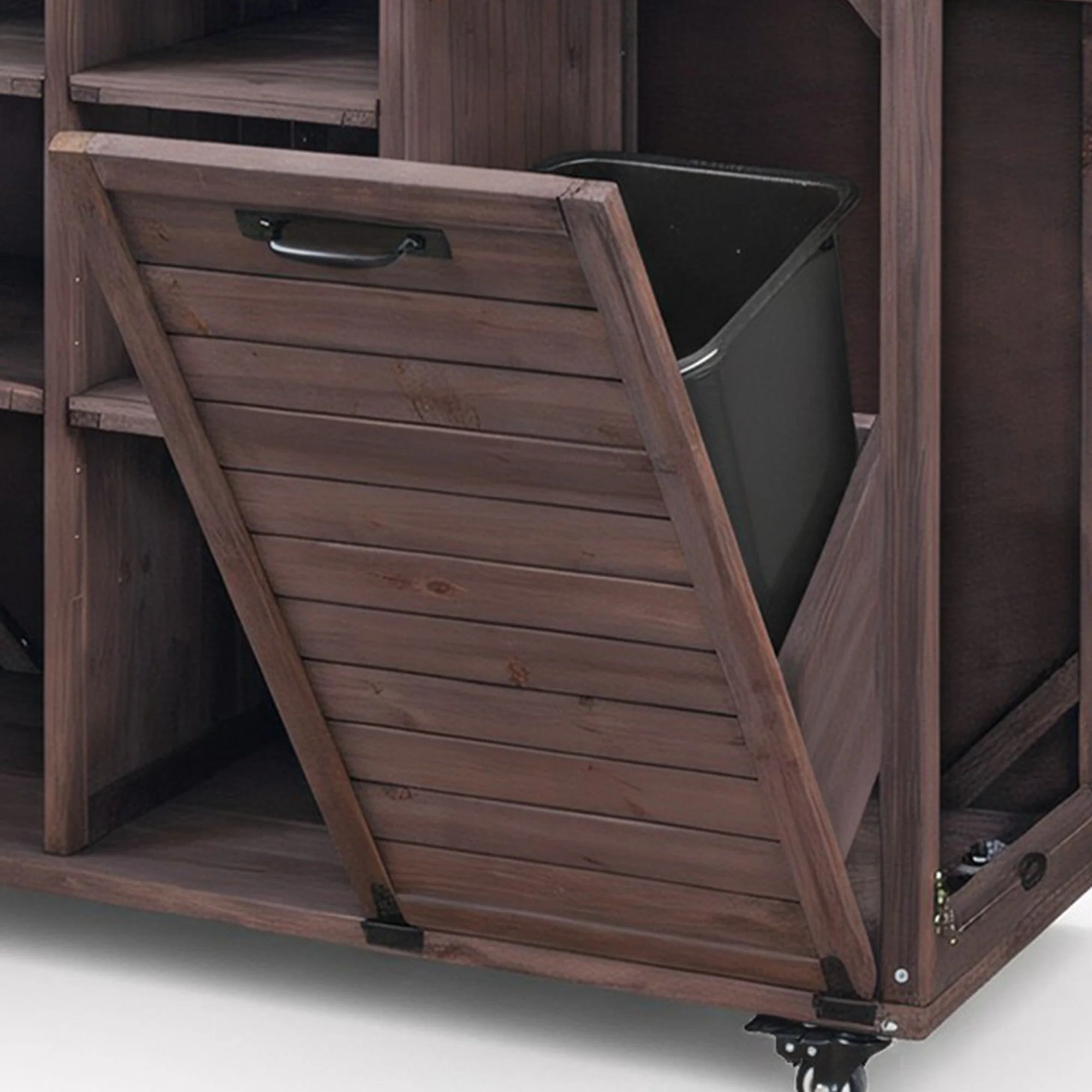 K&K 78.3' Outdoor Kitchen Island with Foldable Grill Table - Image 13