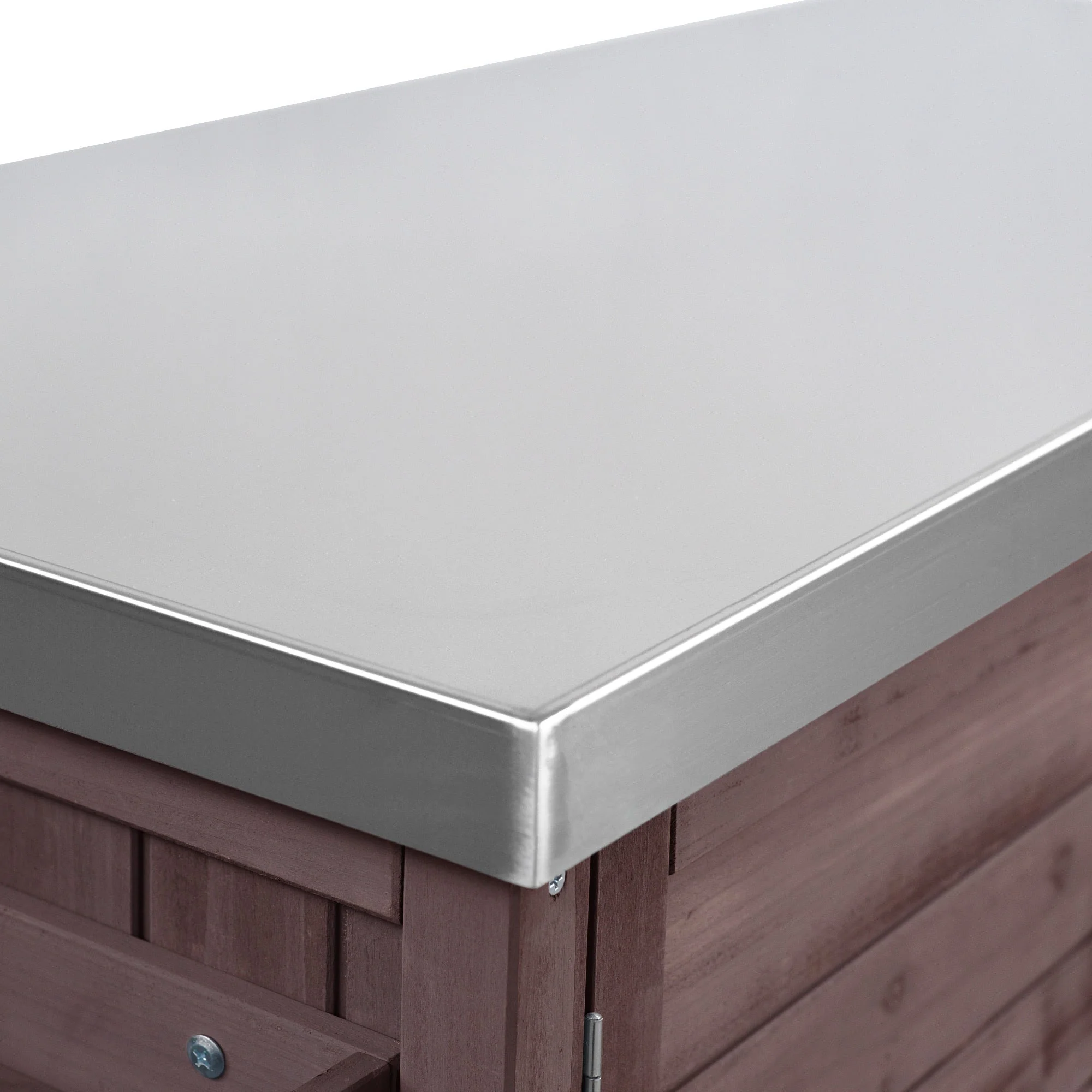 K&K 78.3' Outdoor Kitchen Island with Foldable Grill Table - Image 51