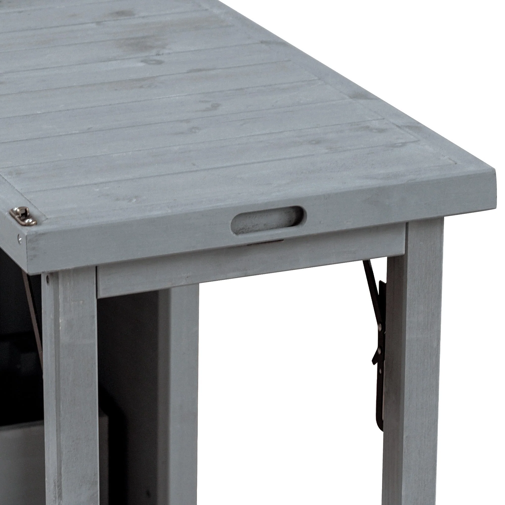 K&K 78.3' Outdoor Kitchen Island with Foldable Grill Table - Image 46