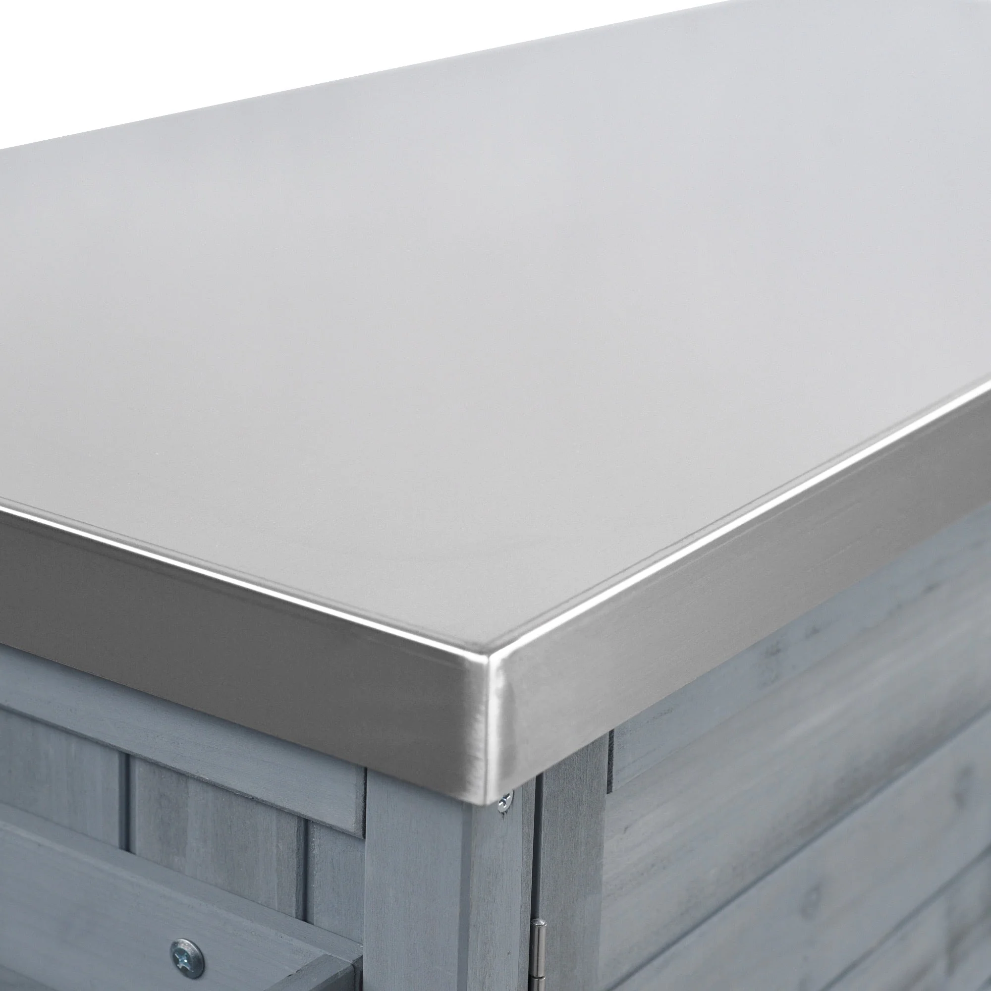 K&K 78.3' Outdoor Kitchen Island with Foldable Grill Table - Image 53