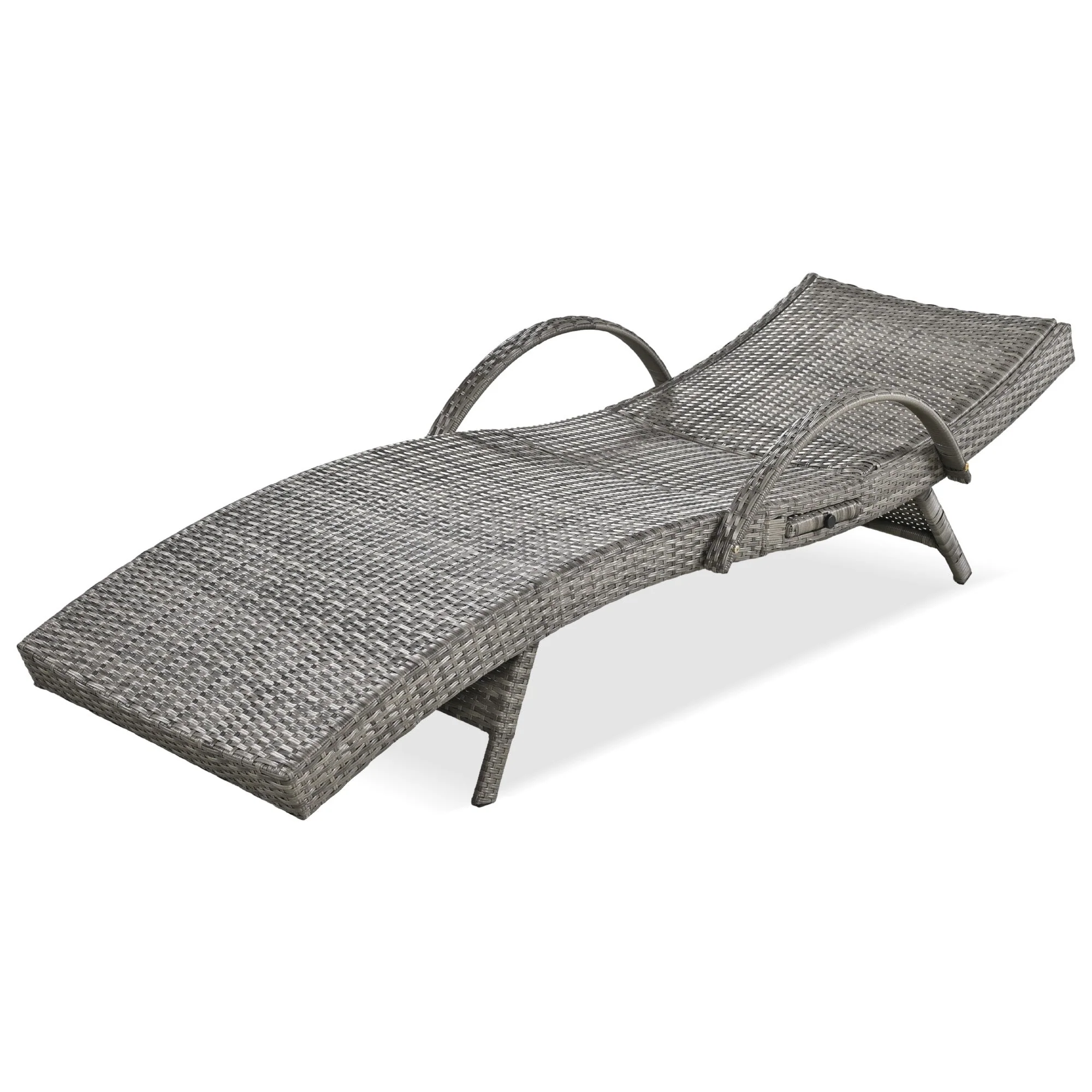 K&K 80'' Outdoor Wicker Chaise Lounge Chairs Set of 2 - Image 18