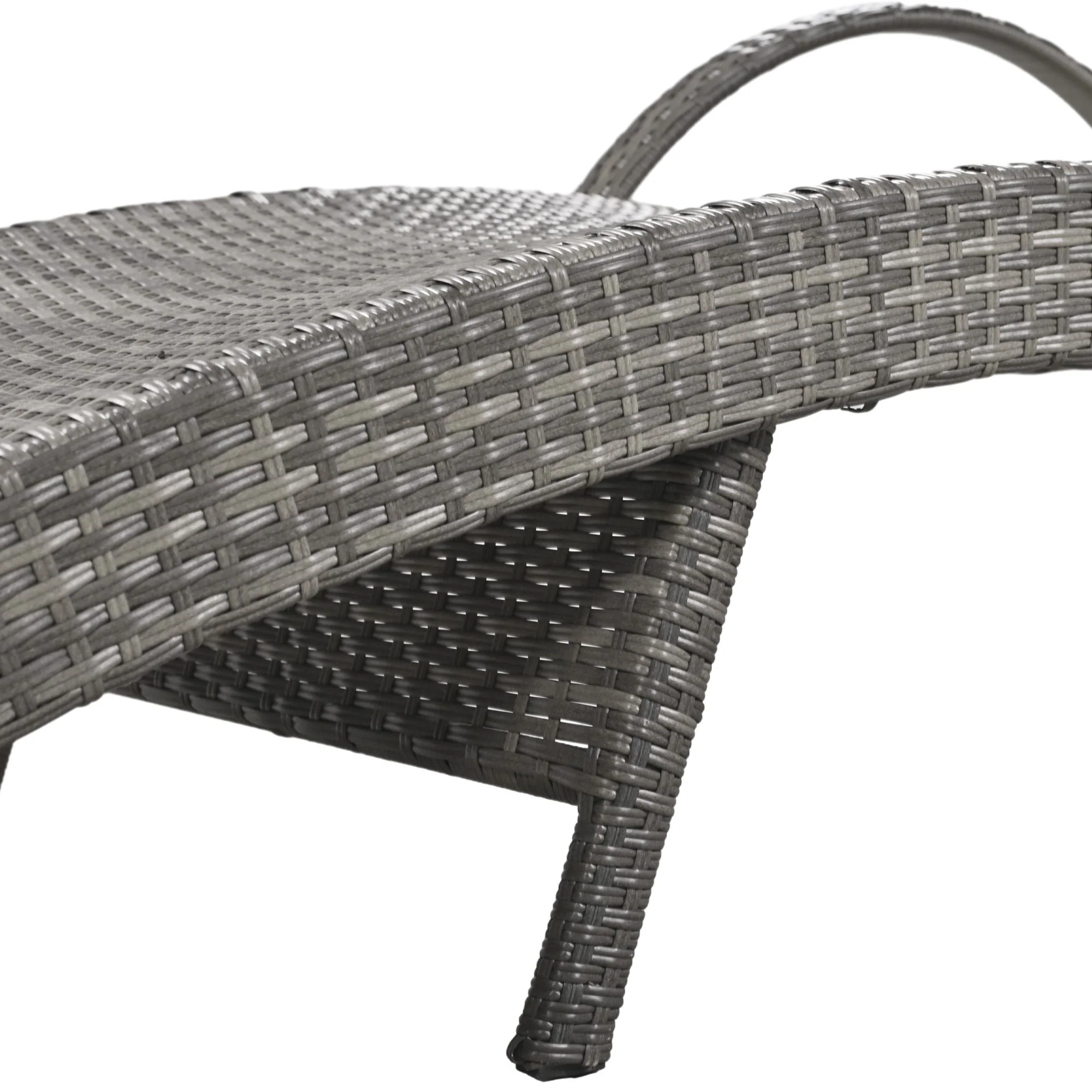 K&K 80'' Outdoor Wicker Chaise Lounge Chairs Set of 2 - Image 24
