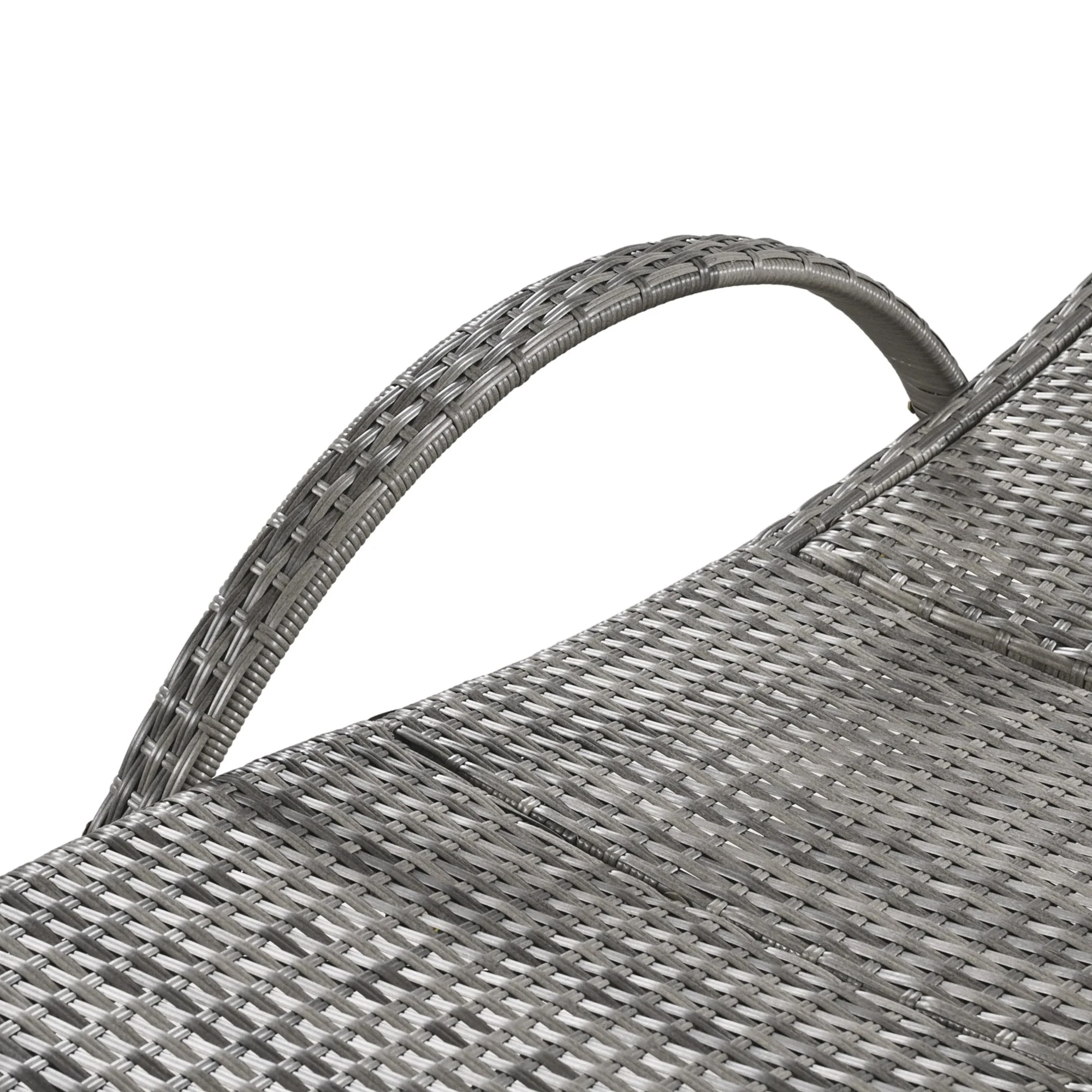 K&K 80'' Outdoor Wicker Chaise Lounge Chairs Set of 2 - Image 26