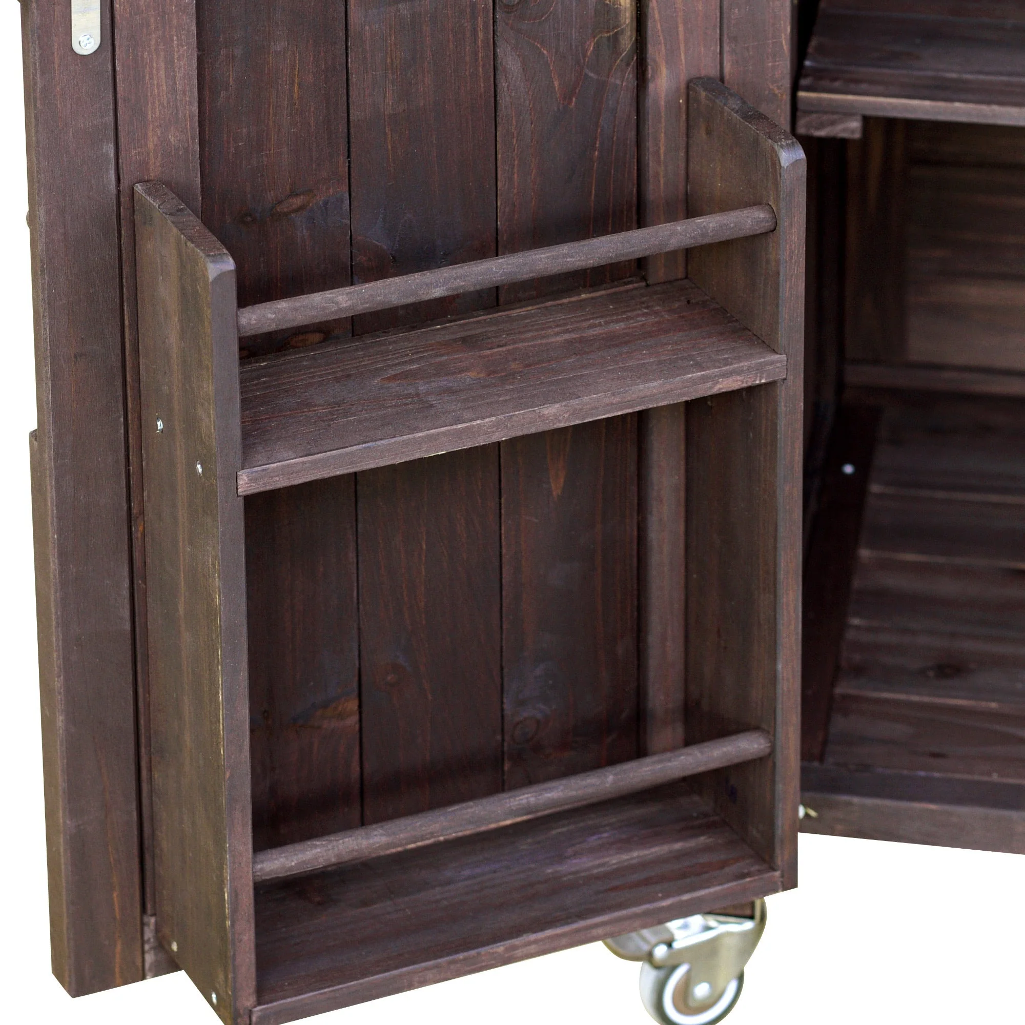 K&K Outdoor Kitchen Island, Rolling Bar Cart & Storage Cabinet - Image 18