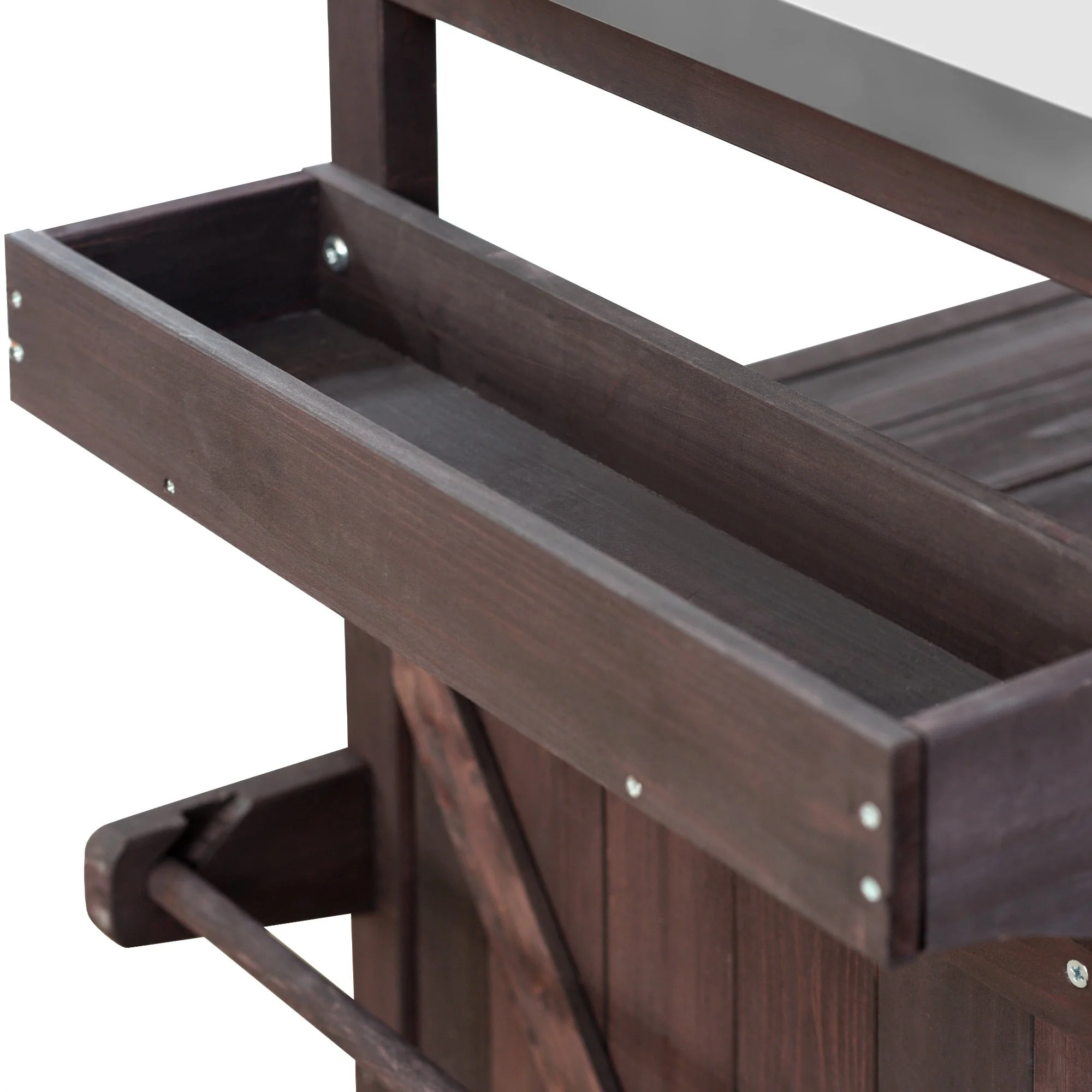 K&K Outdoor Kitchen Island, Rolling Bar Cart & Storage Cabinet - Image 22