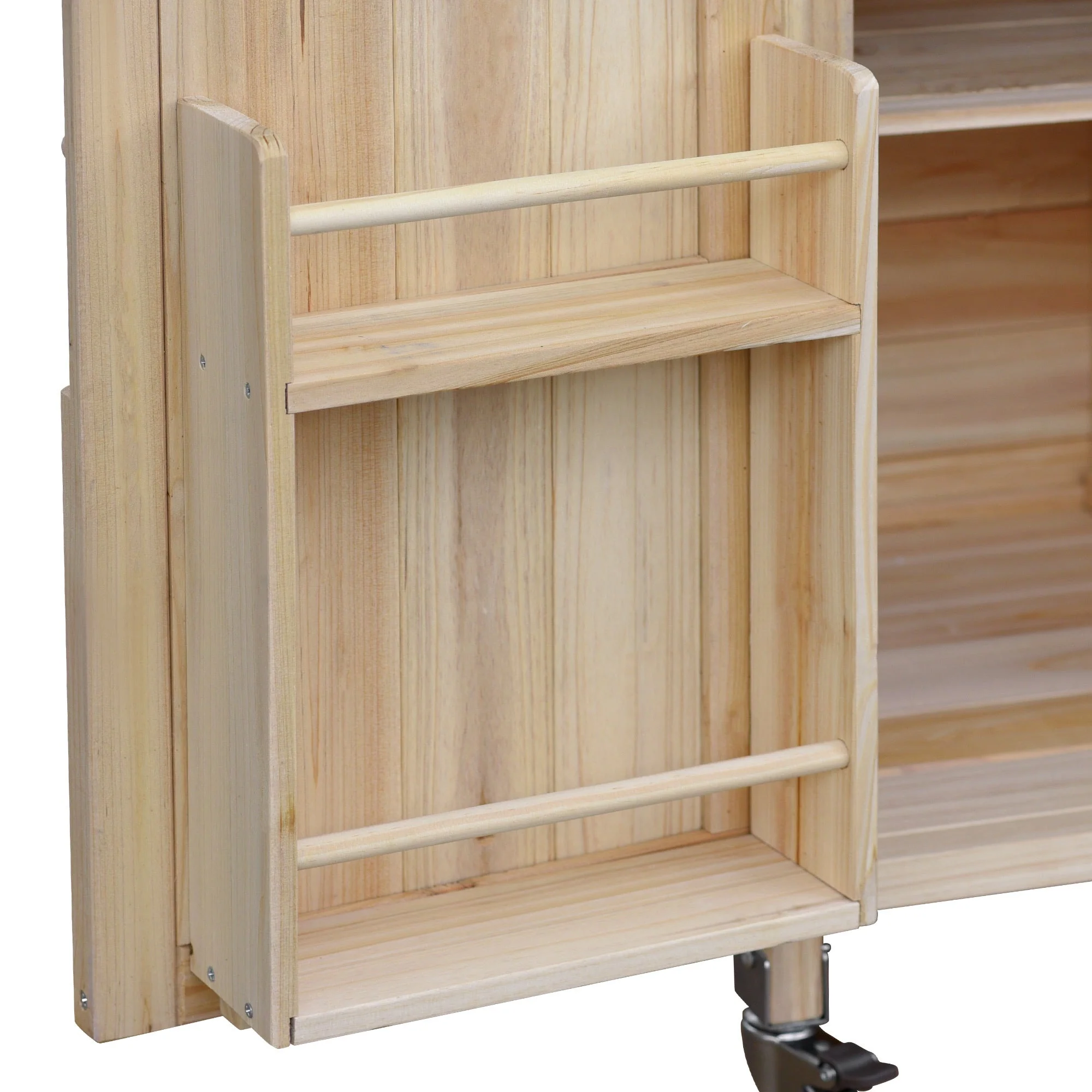 K&K Outdoor Kitchen Island, Rolling Bar Cart & Storage Cabinet - Image 18