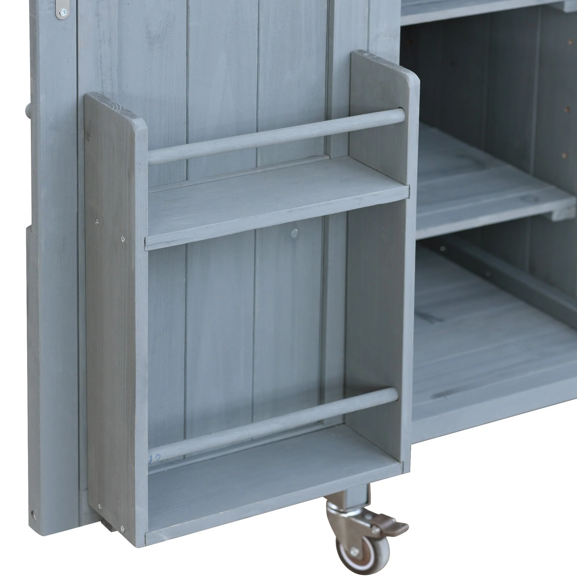 K&K Outdoor Kitchen Island, Rolling Bar Cart & Storage Cabinet - Image 17