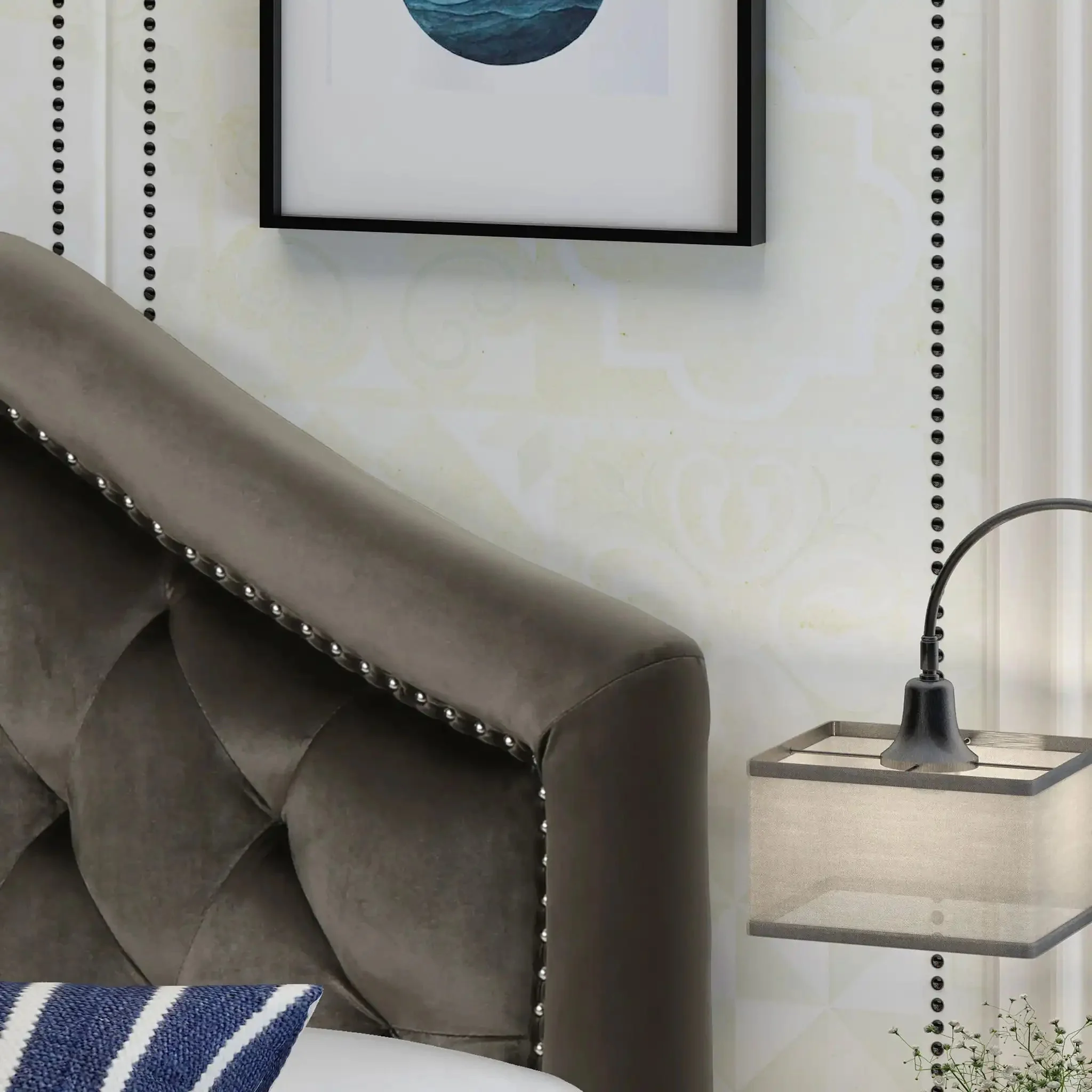 Kaarina - Contemporary Tufted Fabric Headboard - Image 13