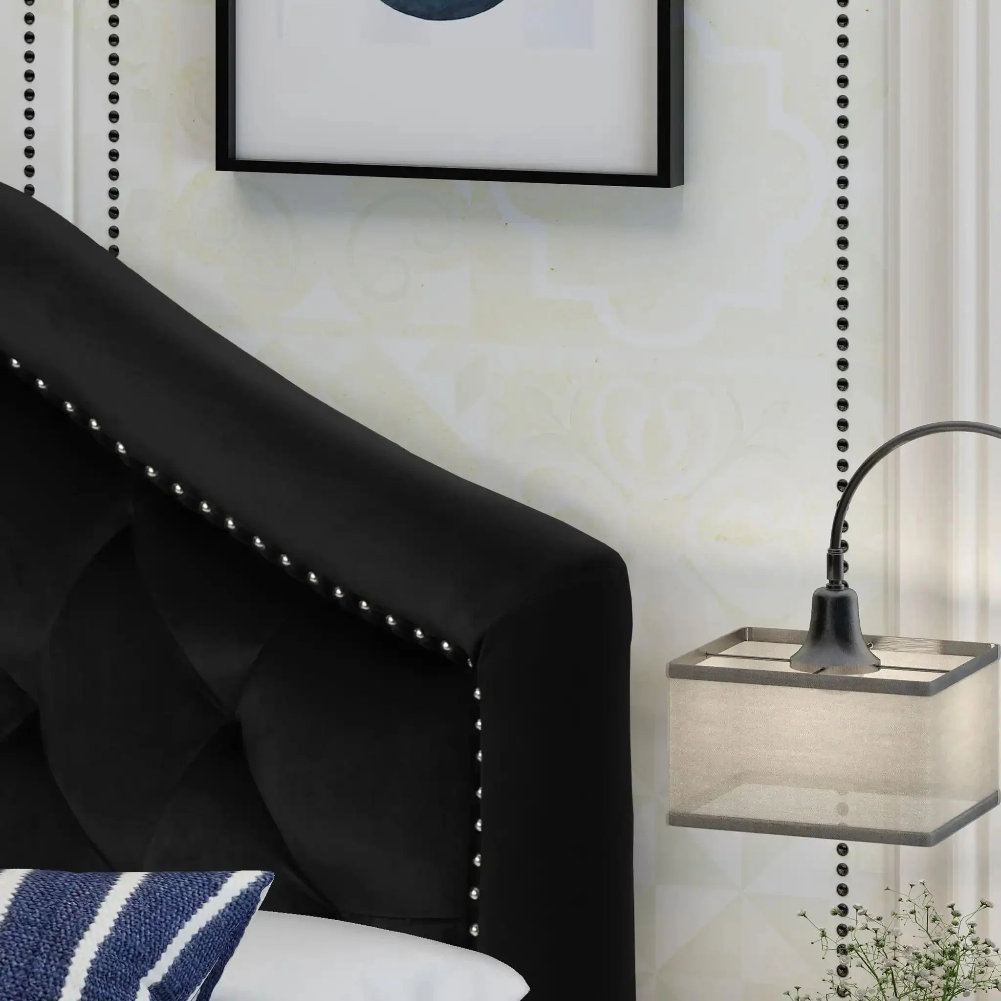 Kaarina - Contemporary Tufted Fabric Headboard - Image 6