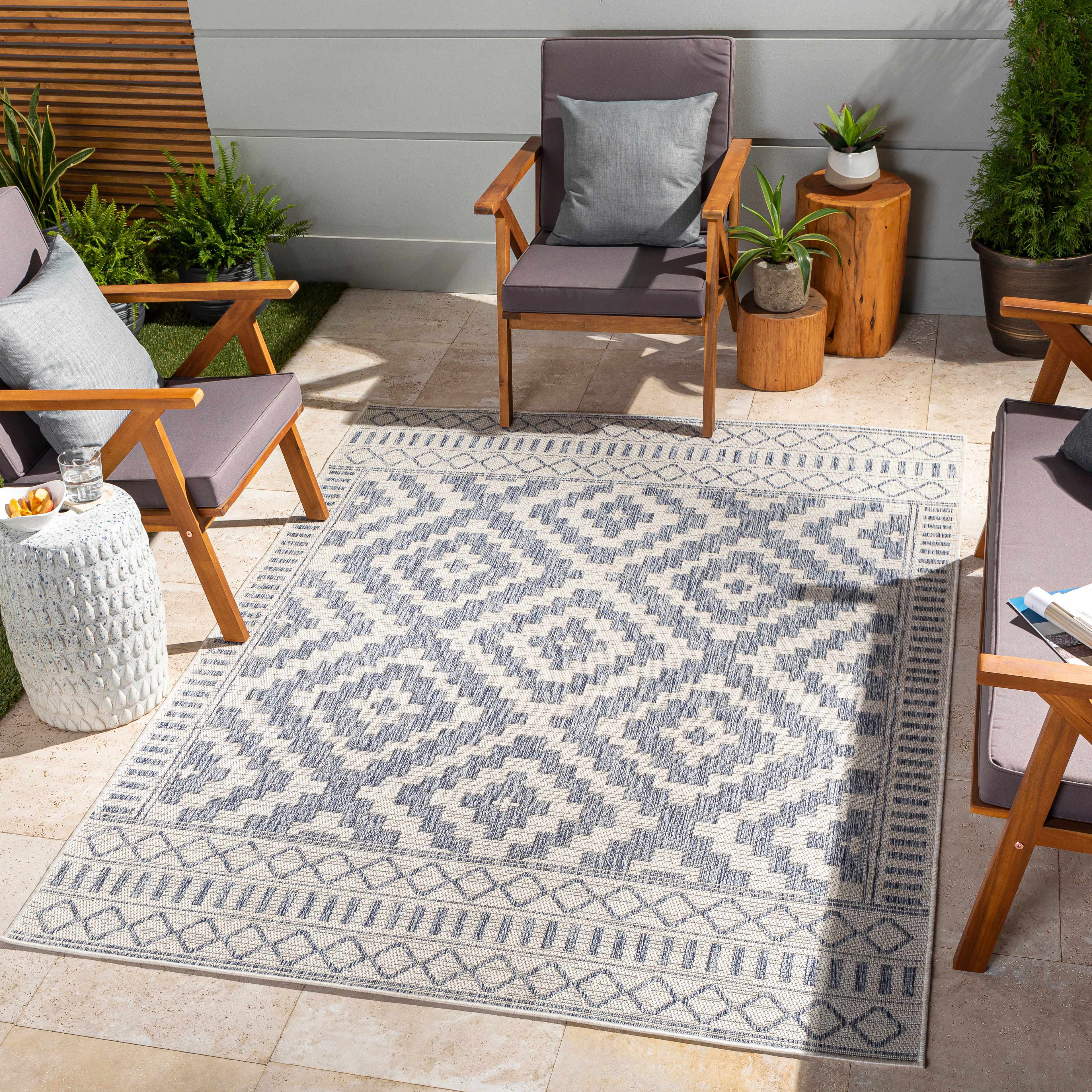 Kabala Dark Blue Area Rug - Clearance - Image 2