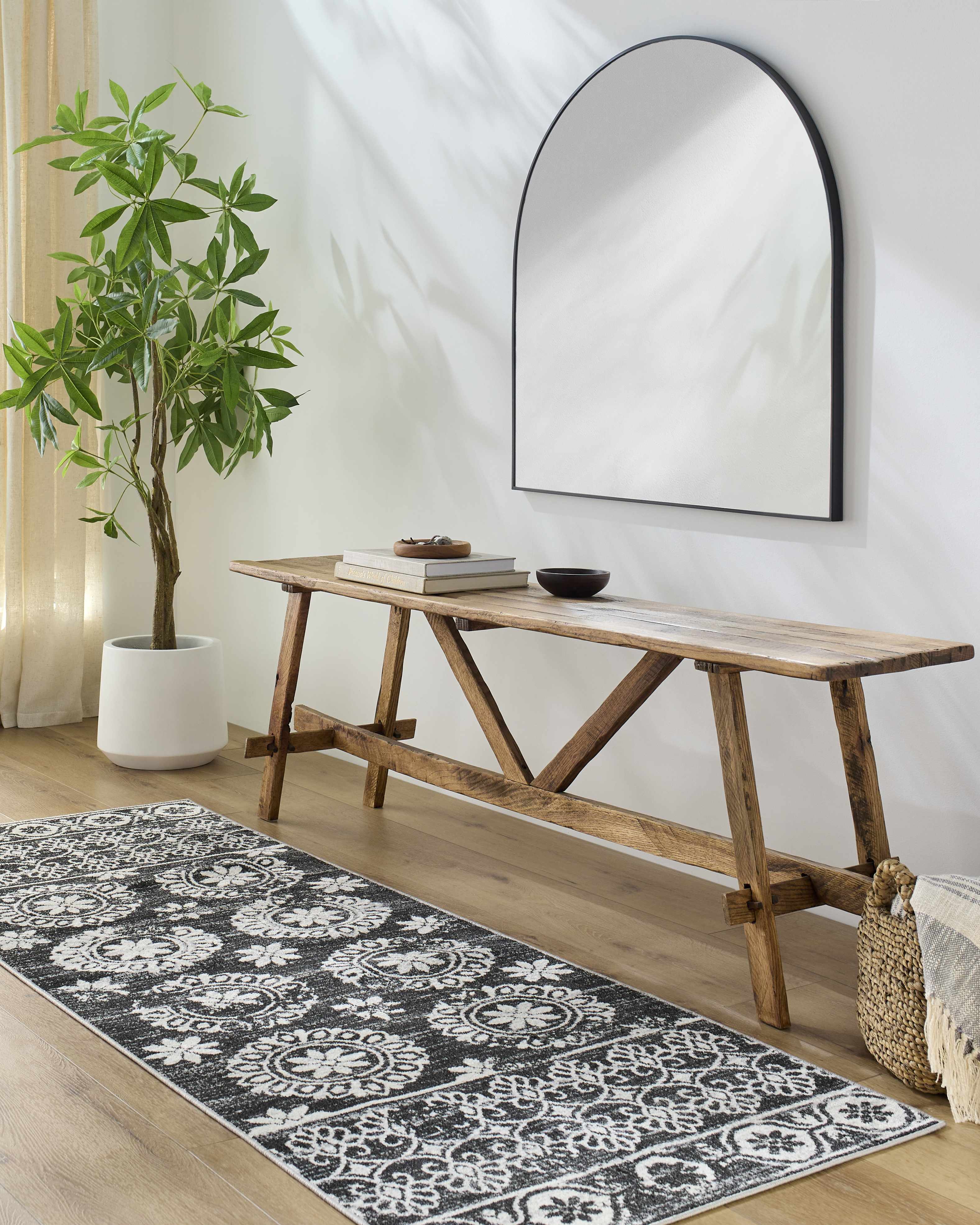 Kahraman Black & White Washable Rug - Image 10