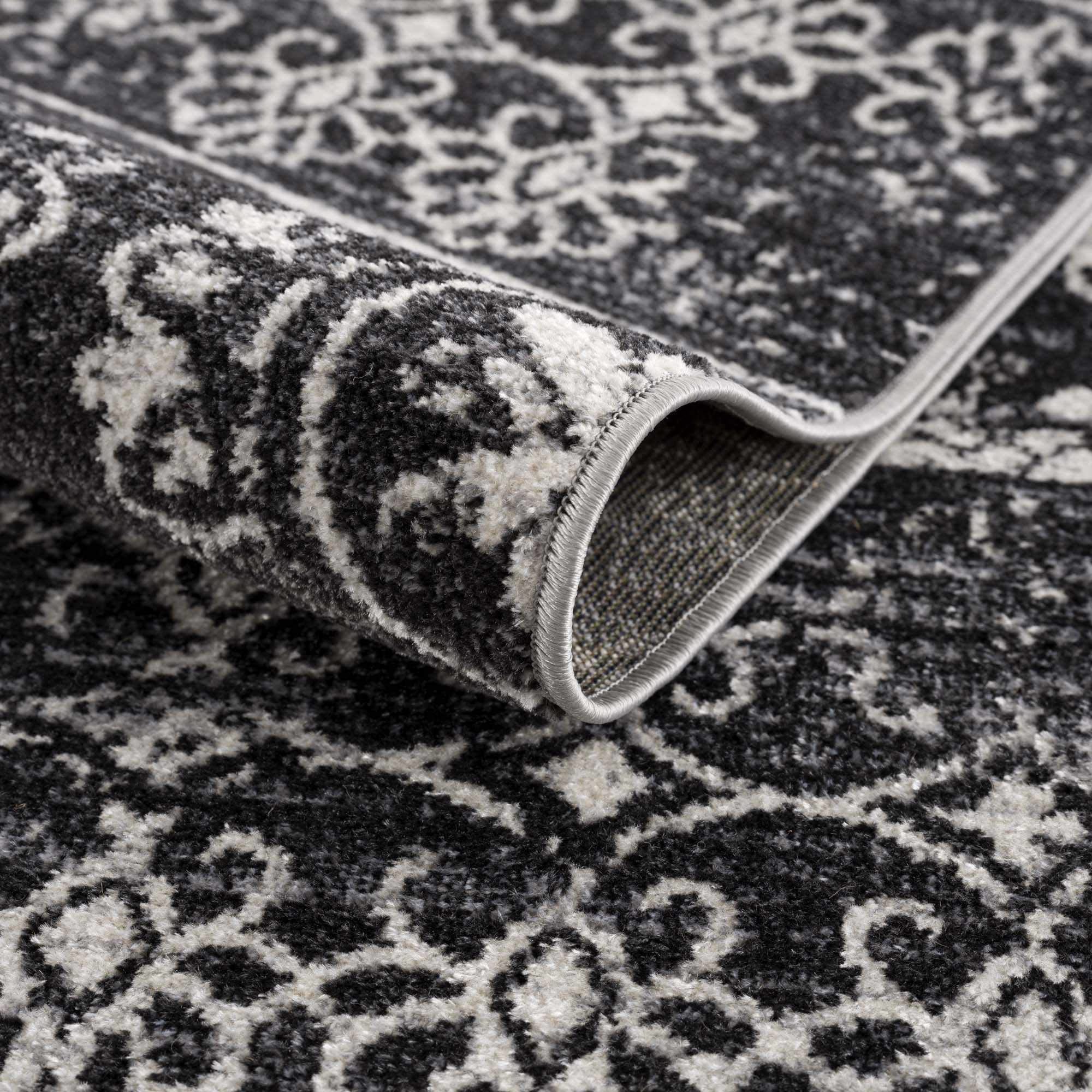 Kahraman Black & White Washable Rug - Image 6