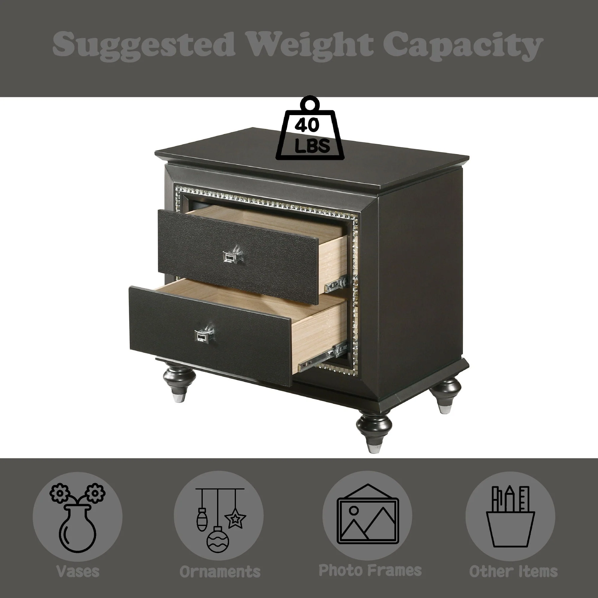 Kaitlyn - Nightstand, Elegant Design - Image 5