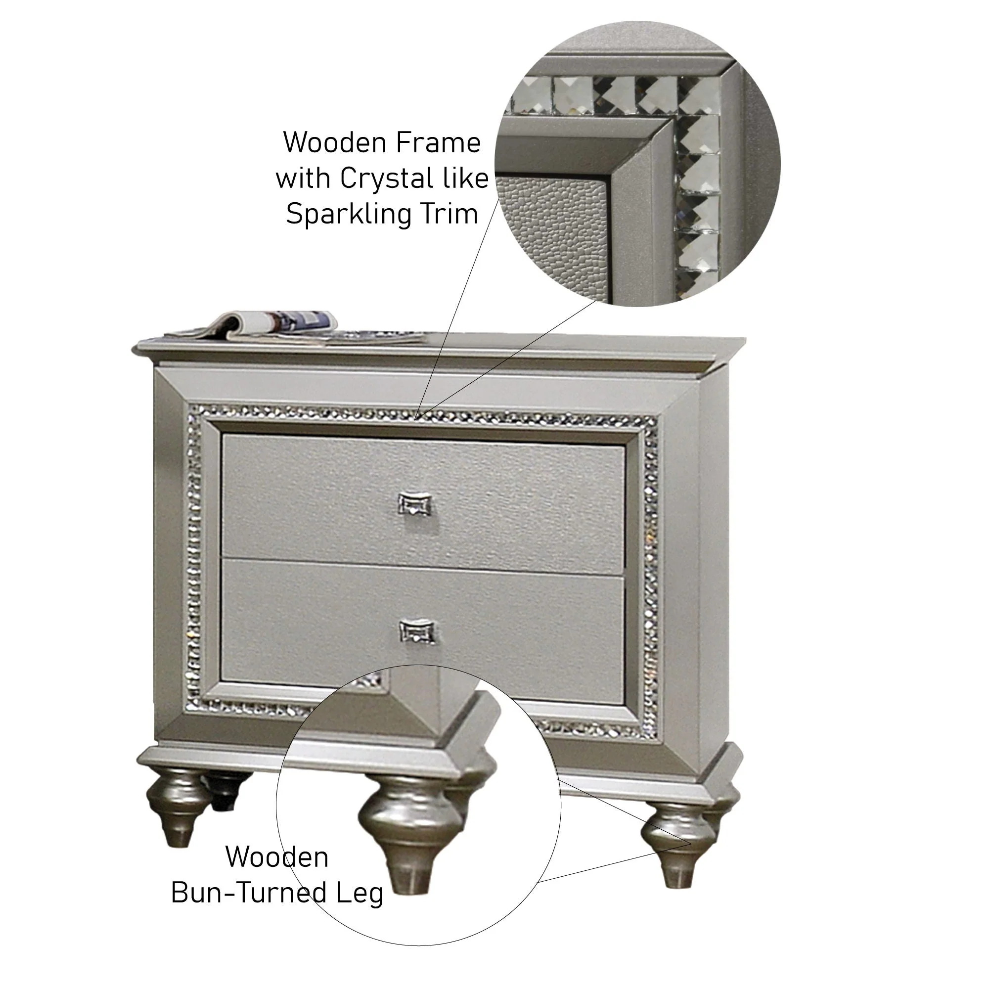 Kaitlyn - Nightstand, Elegant Design - Image 7