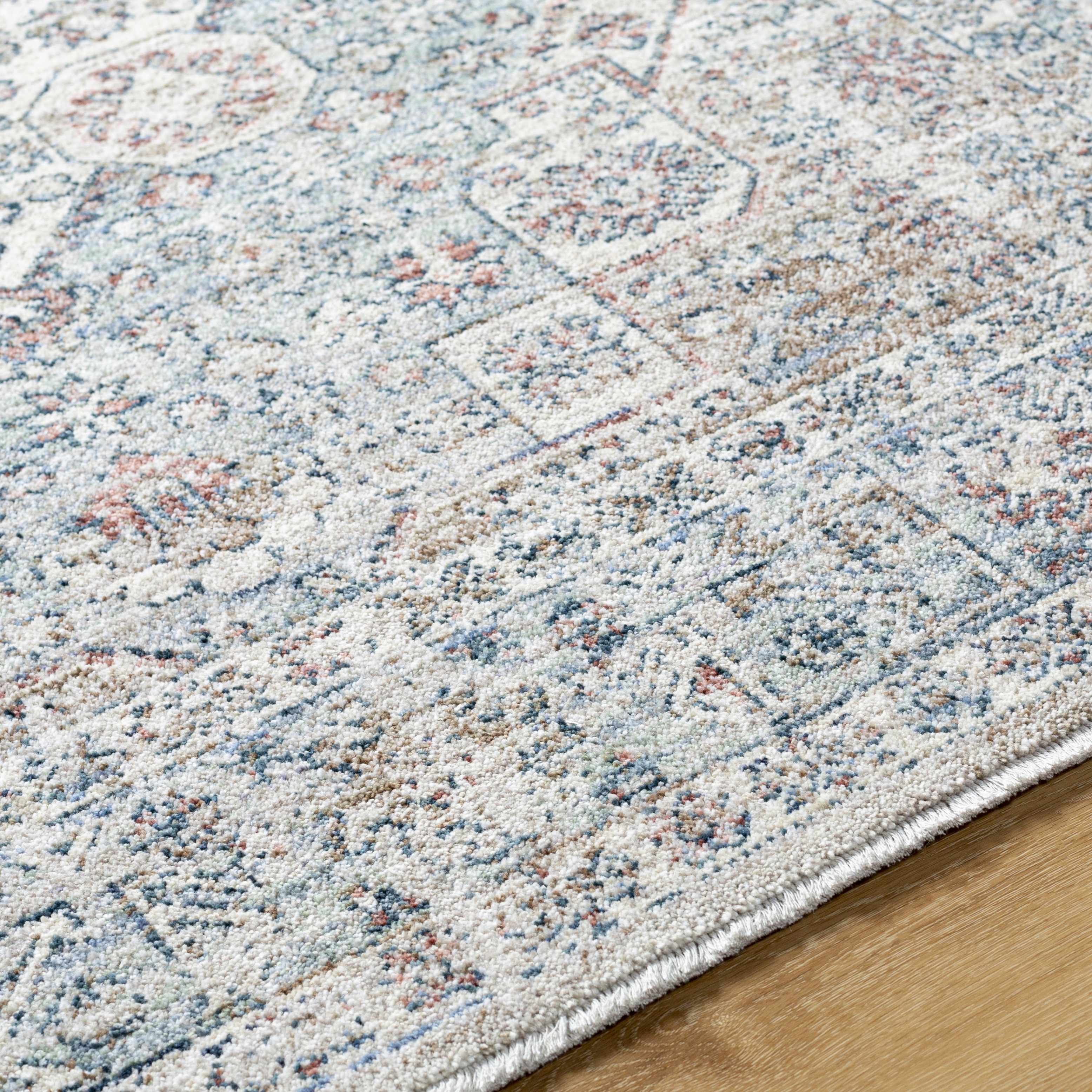 Kalei Beige & Blue Area Rug - Clearance - Image 6
