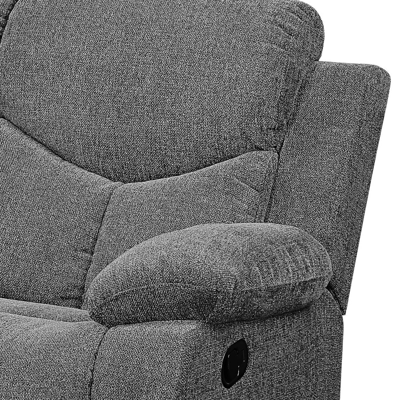 Kalen - Chenille Loveseat With Console - Gray - Image 2