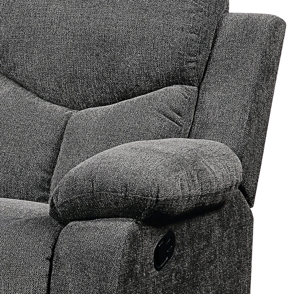 Kalen - Chenille Sofa With Drop Down Table - Gray - Image 2