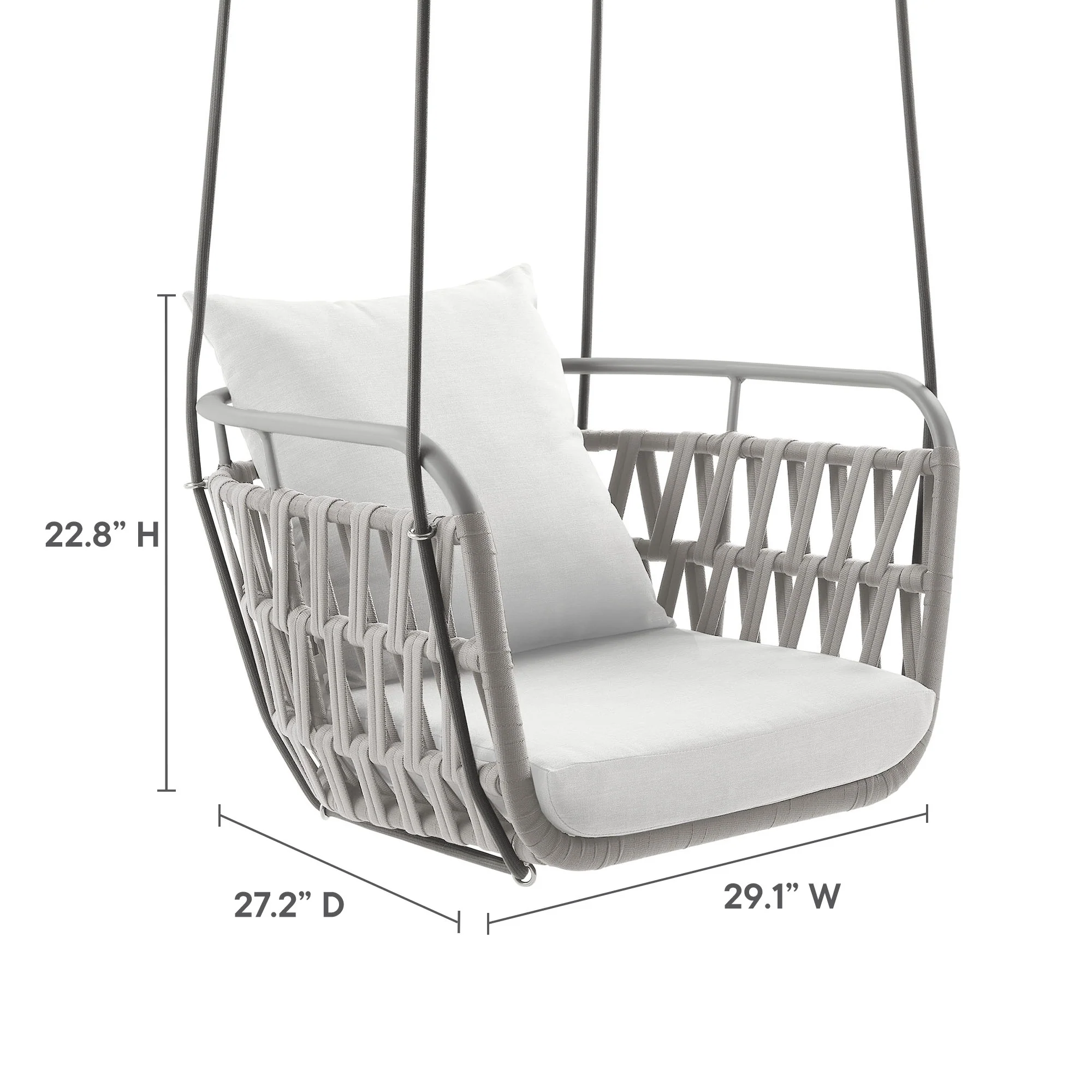 Kaliah Outdoor Patio Aluminum Swing Chair by Modway - Image 3