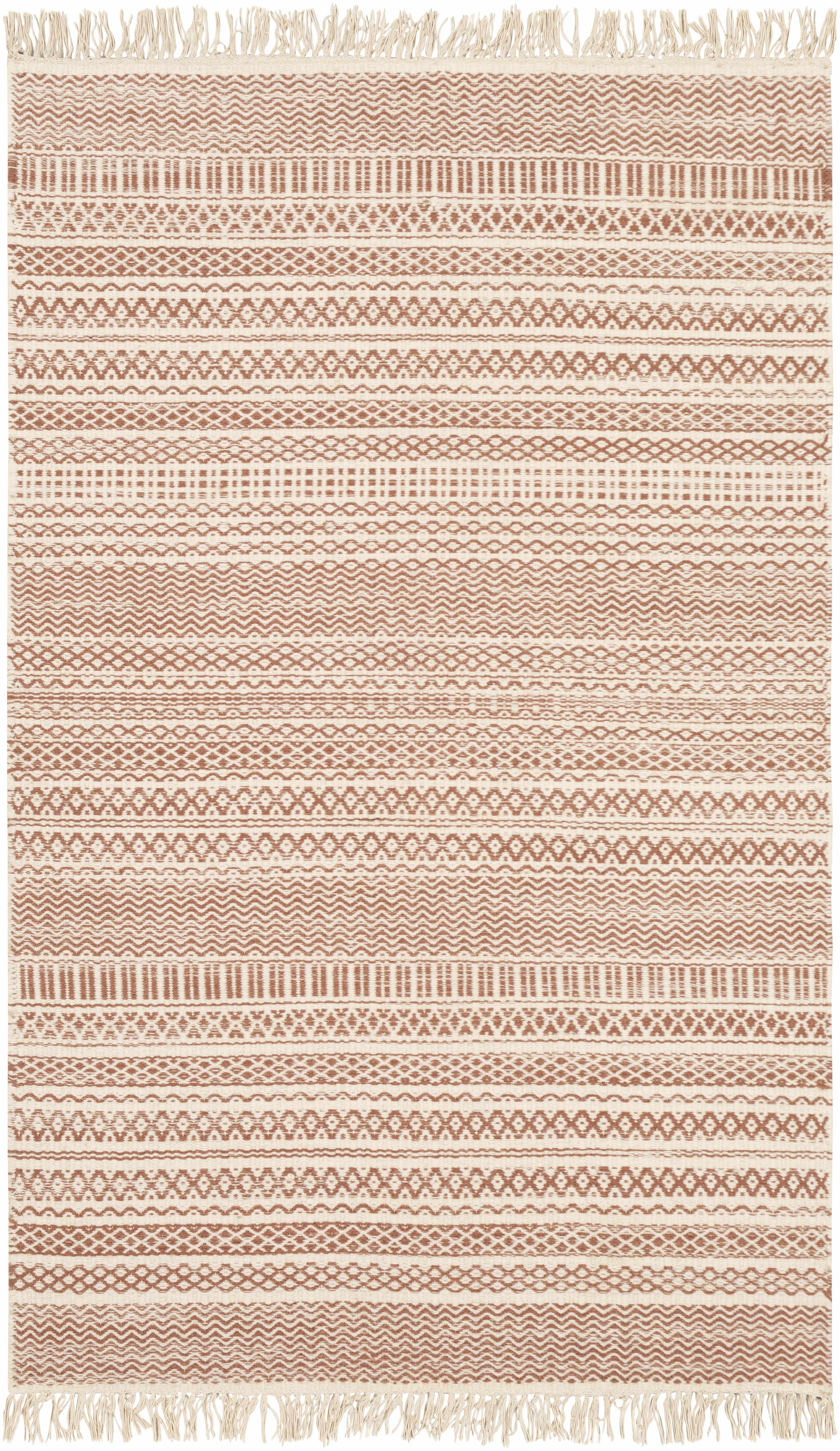 Kalinga Red/Cream Flatweave Wool Rug - Clearance - Image 4