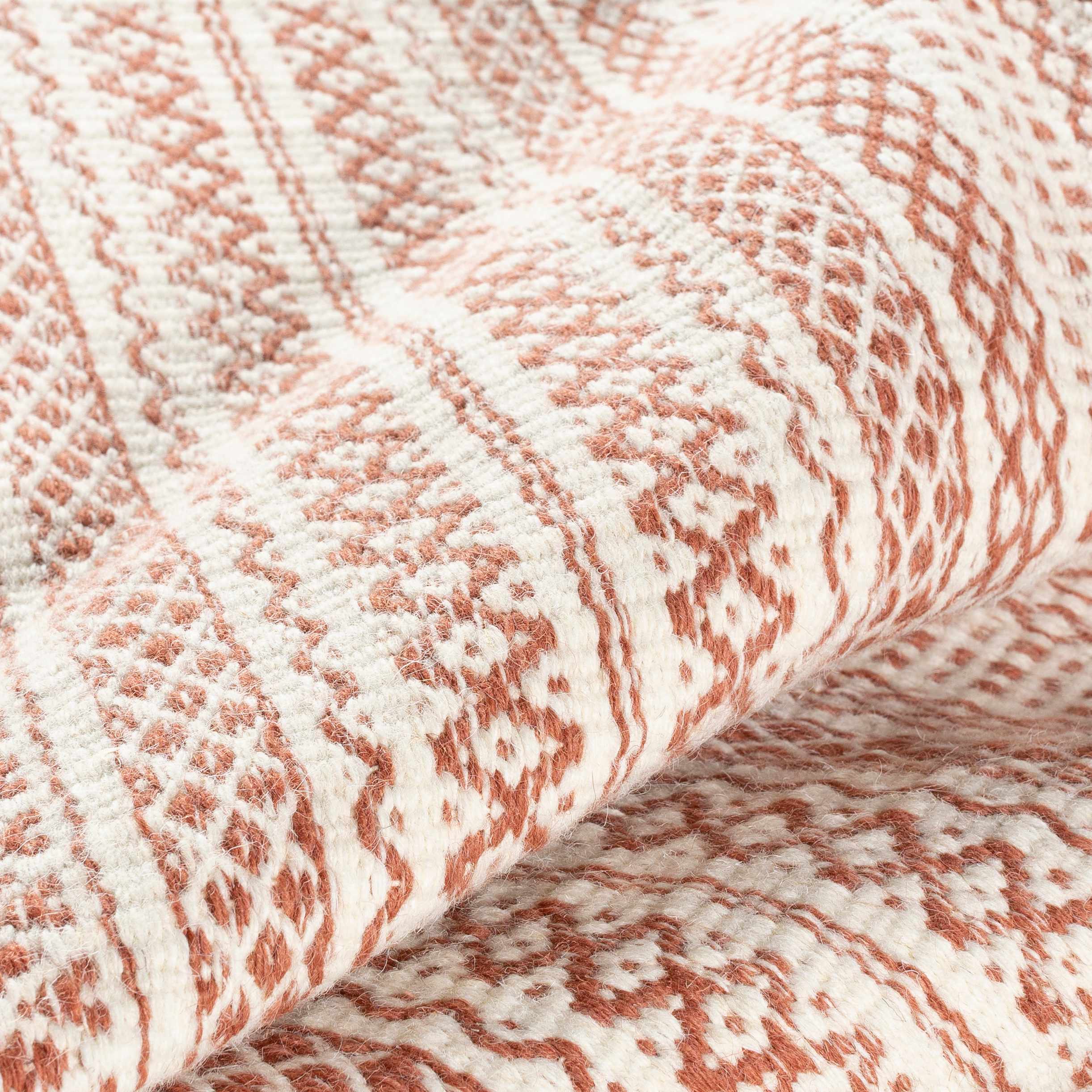 Kalinga Red/Cream Flatweave Wool Rug - Clearance - Image 7