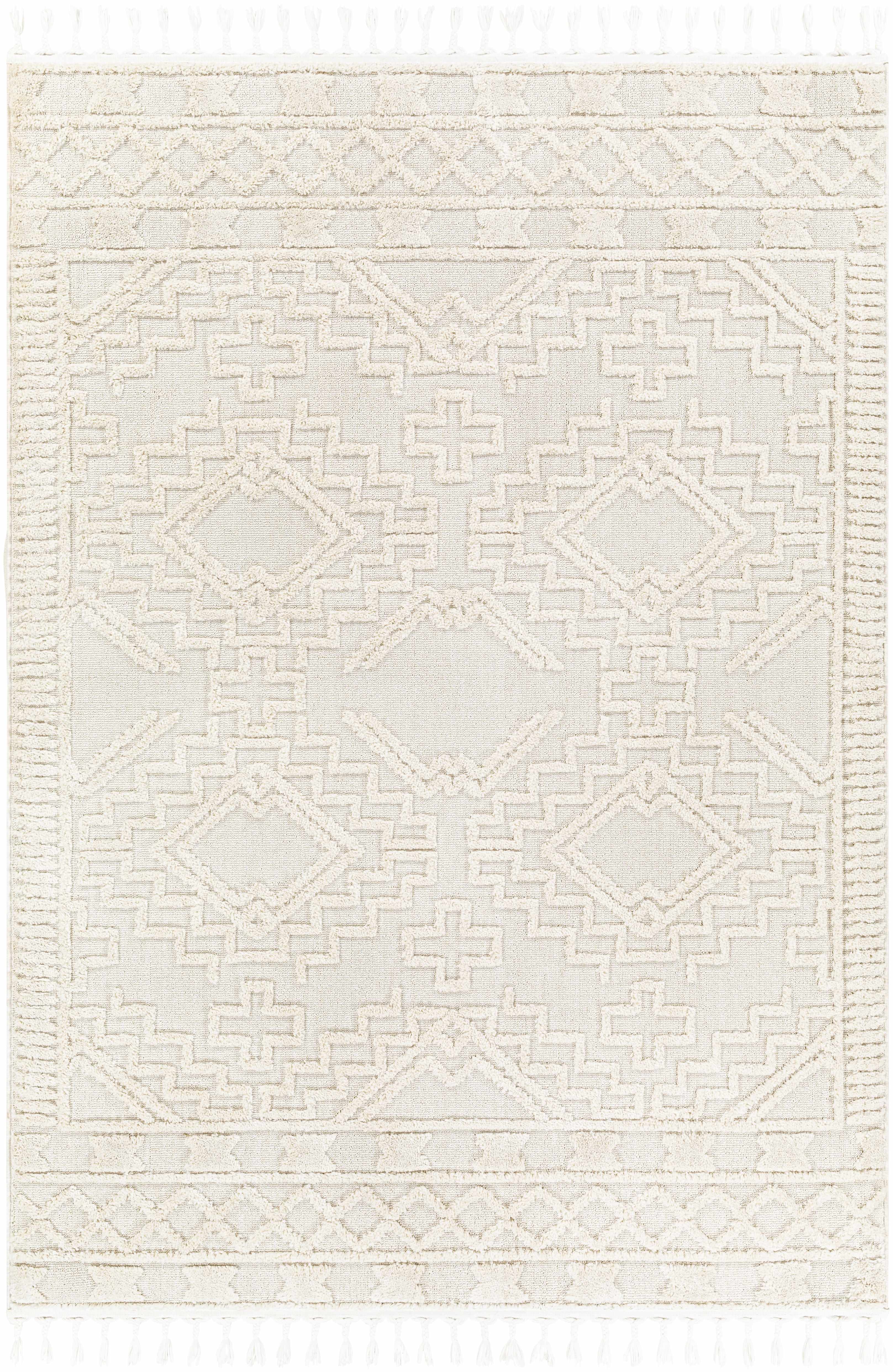 Kalkan High/Low Pile Rug with Tassels - Clearance