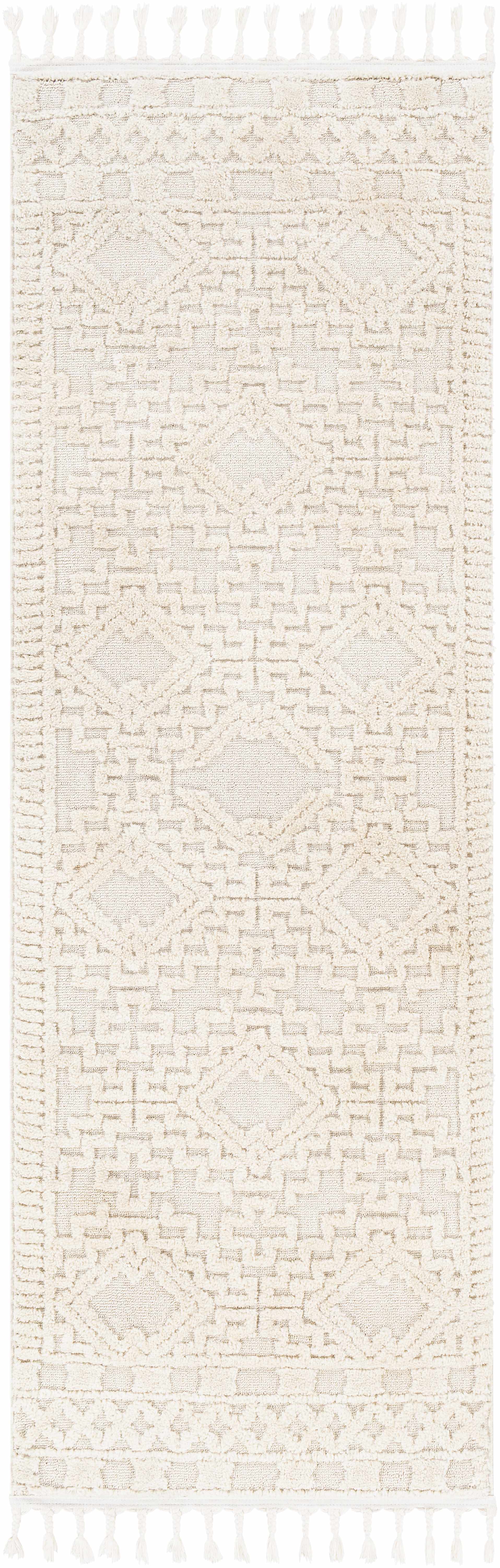 Kalkan High/Low Pile Rug with Tassels - Clearance - Image 13