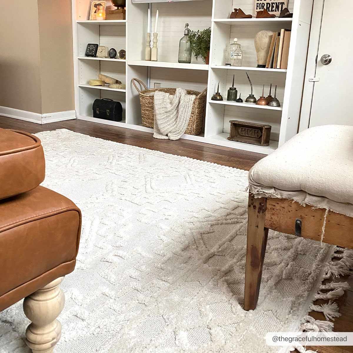 Kalkan High/Low Pile Rug with Tassels - Clearance - Image 7