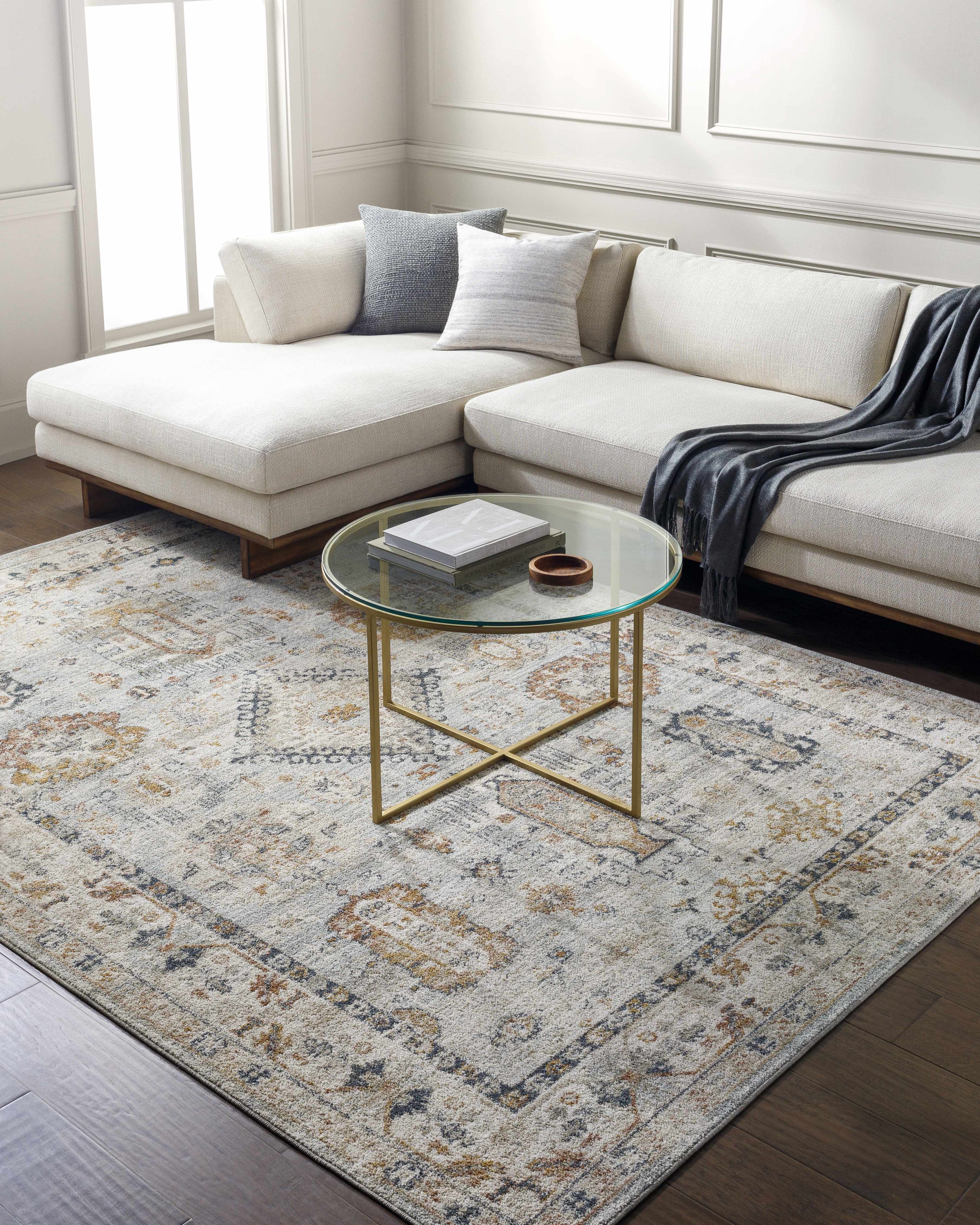 Kamau Cream & Blue Area Rug - Clearance - Image 2