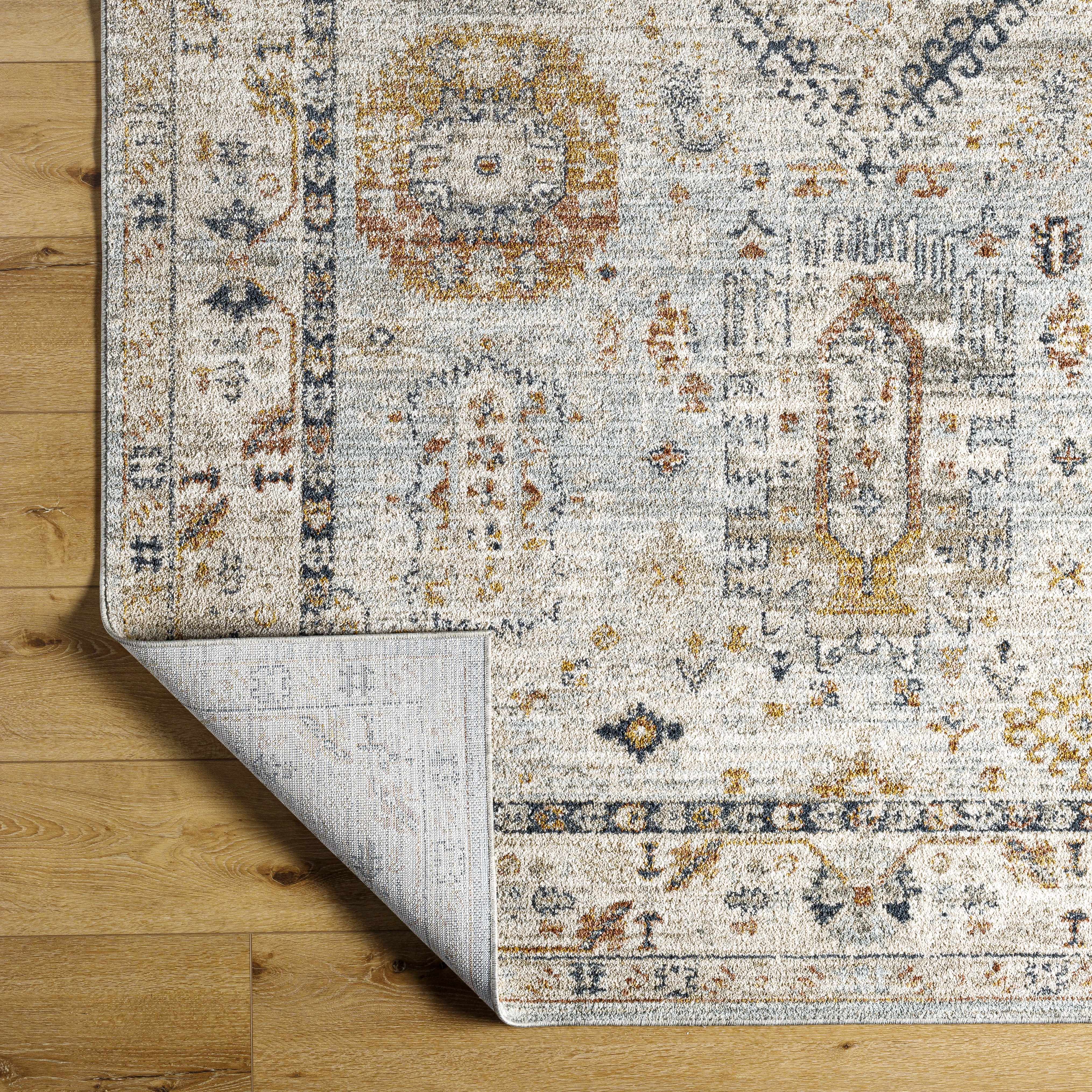 Kamau Cream & Blue Area Rug - Clearance - Image 4