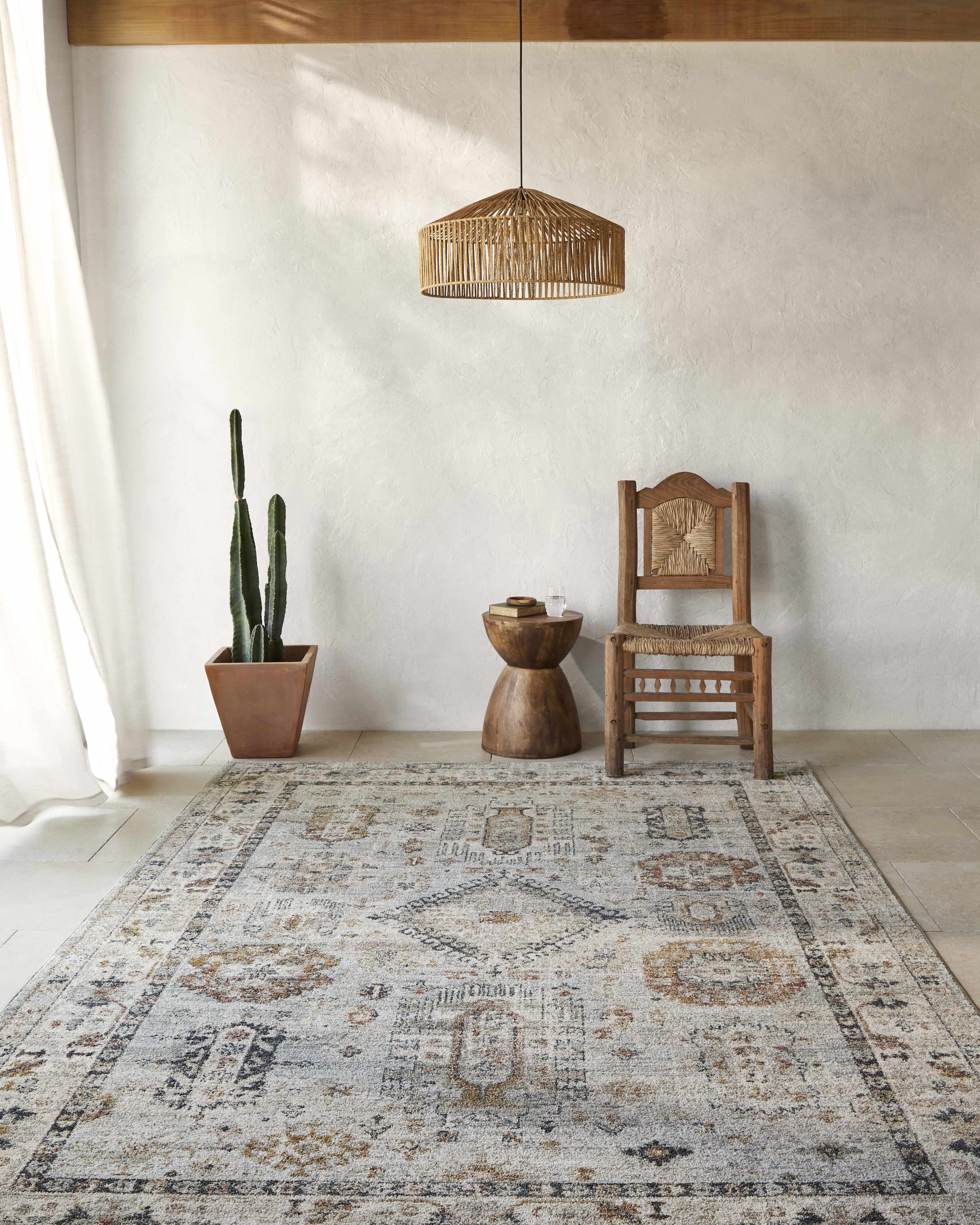 Kamau Cream & Blue Area Rug - Clearance - Image 8