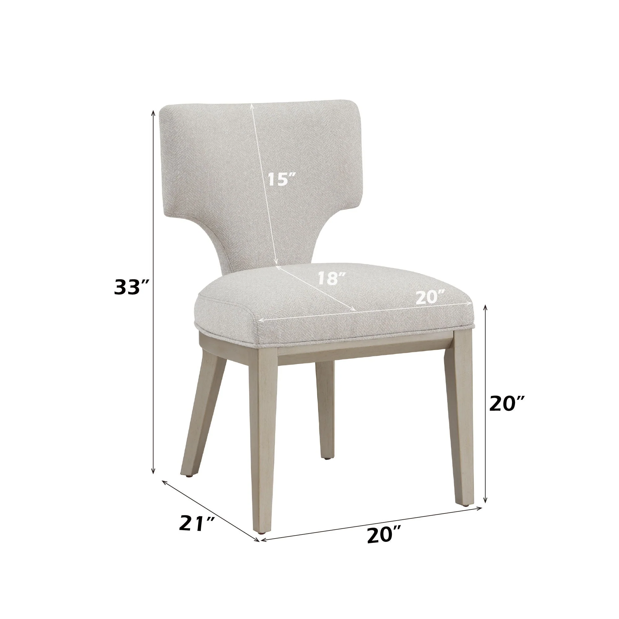 Kasa - Side Chair (Set of 2) - Light Gray - Image 2