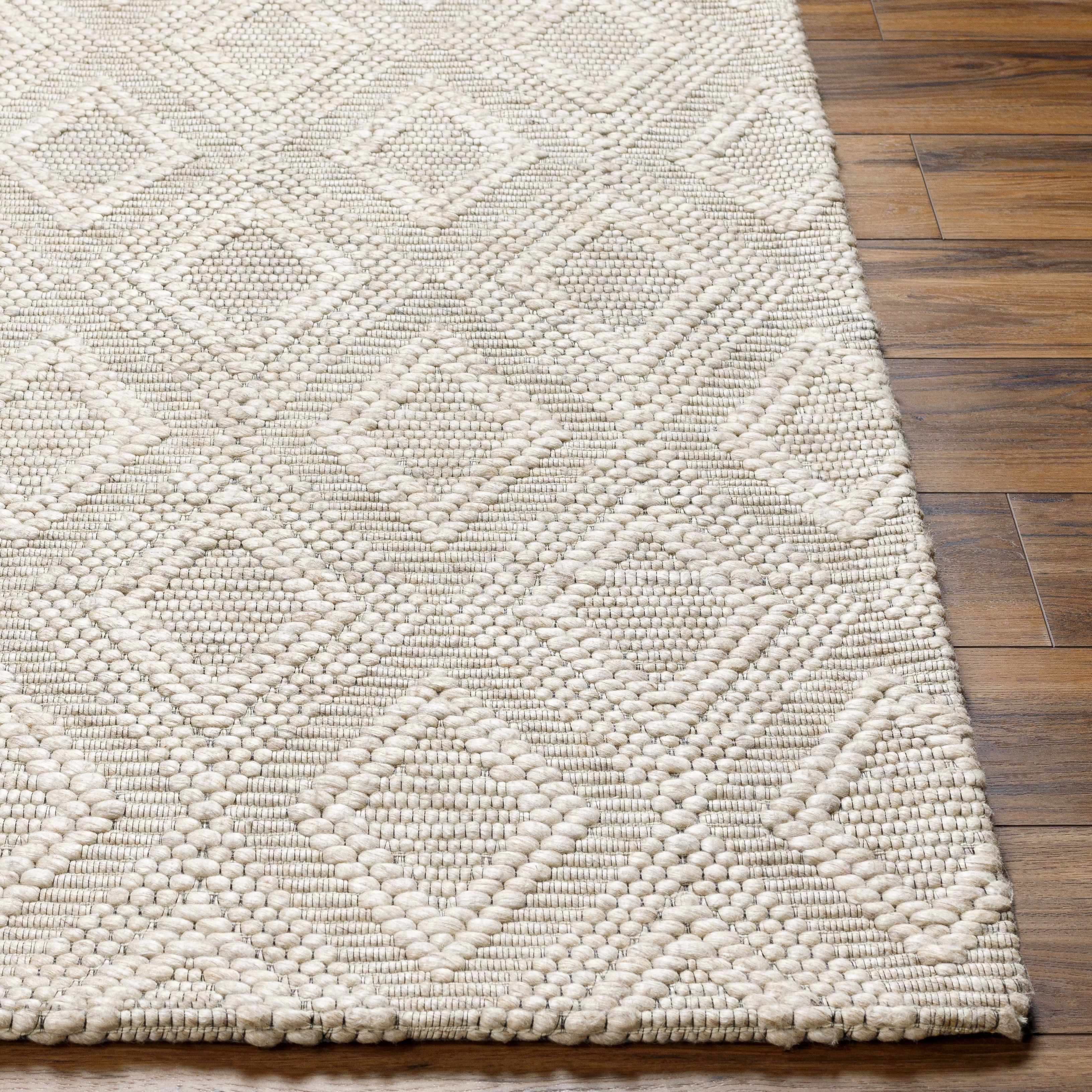 Kasib Beige Hand Woven Area Rug - Clearance - Image 3