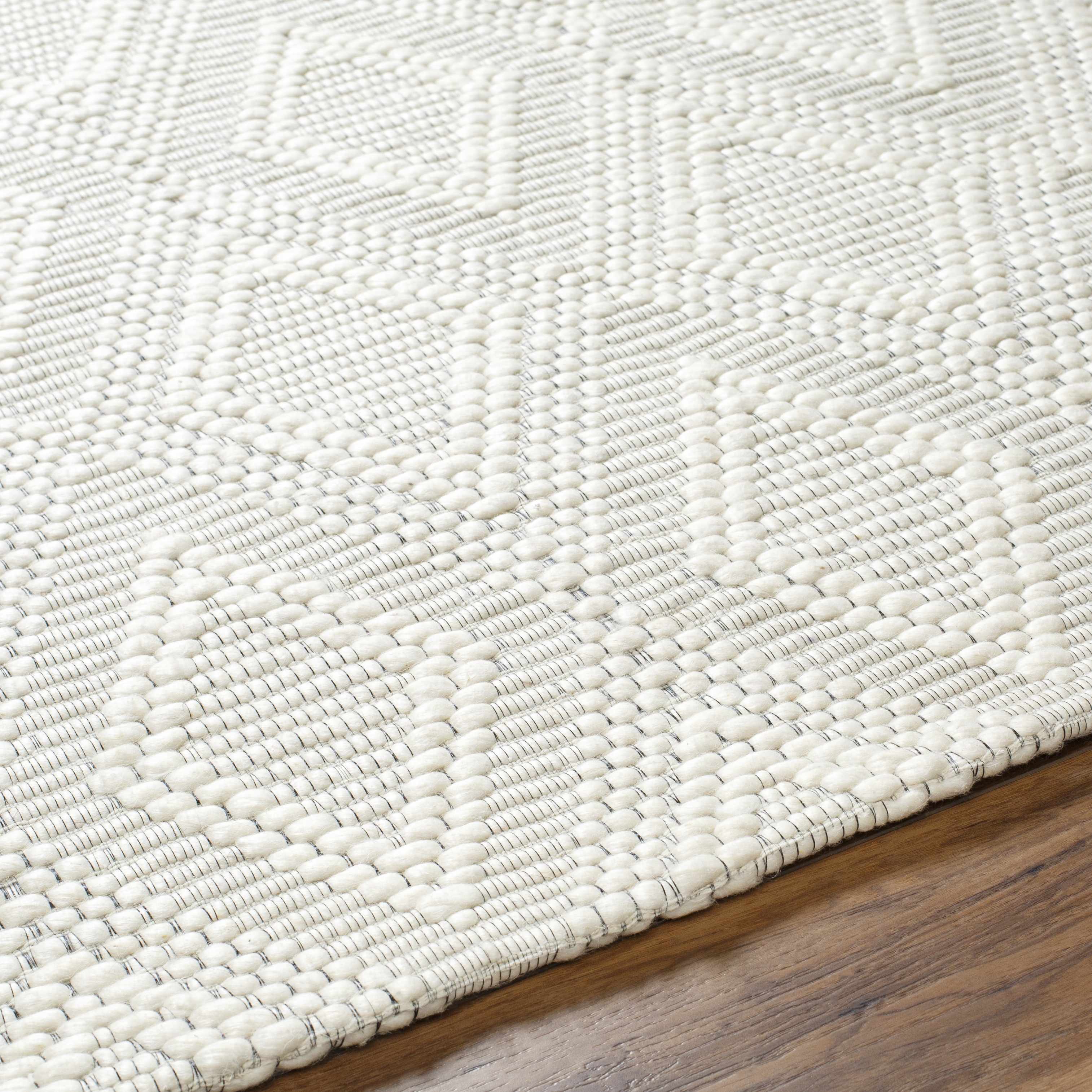 Kasib Cream Hand Woven Area Rug - Clearance - Image 6