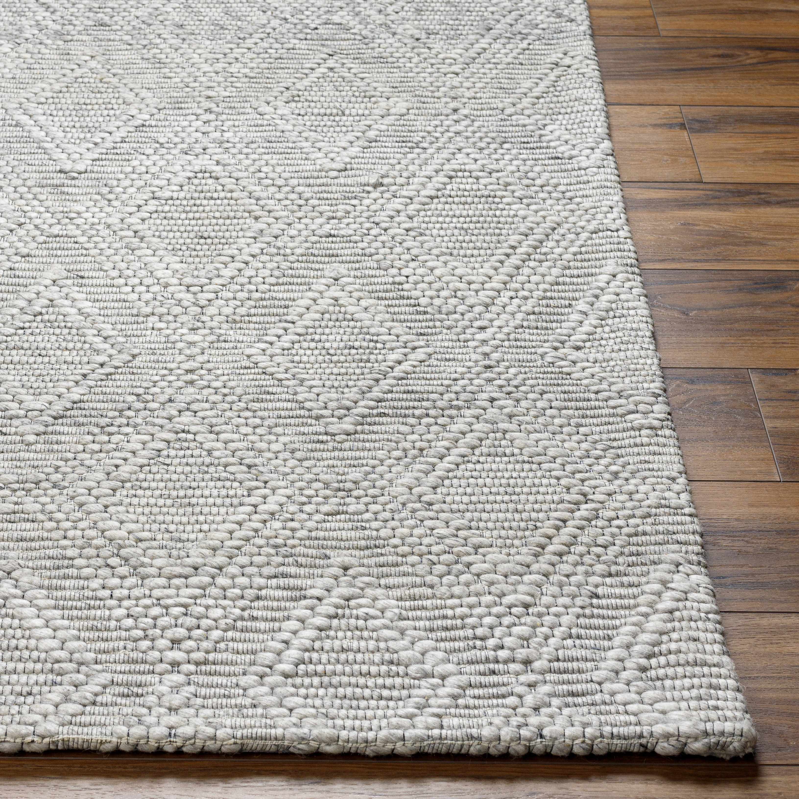 Kasib Gray Hand Woven Area Rug - Clearance - Image 3