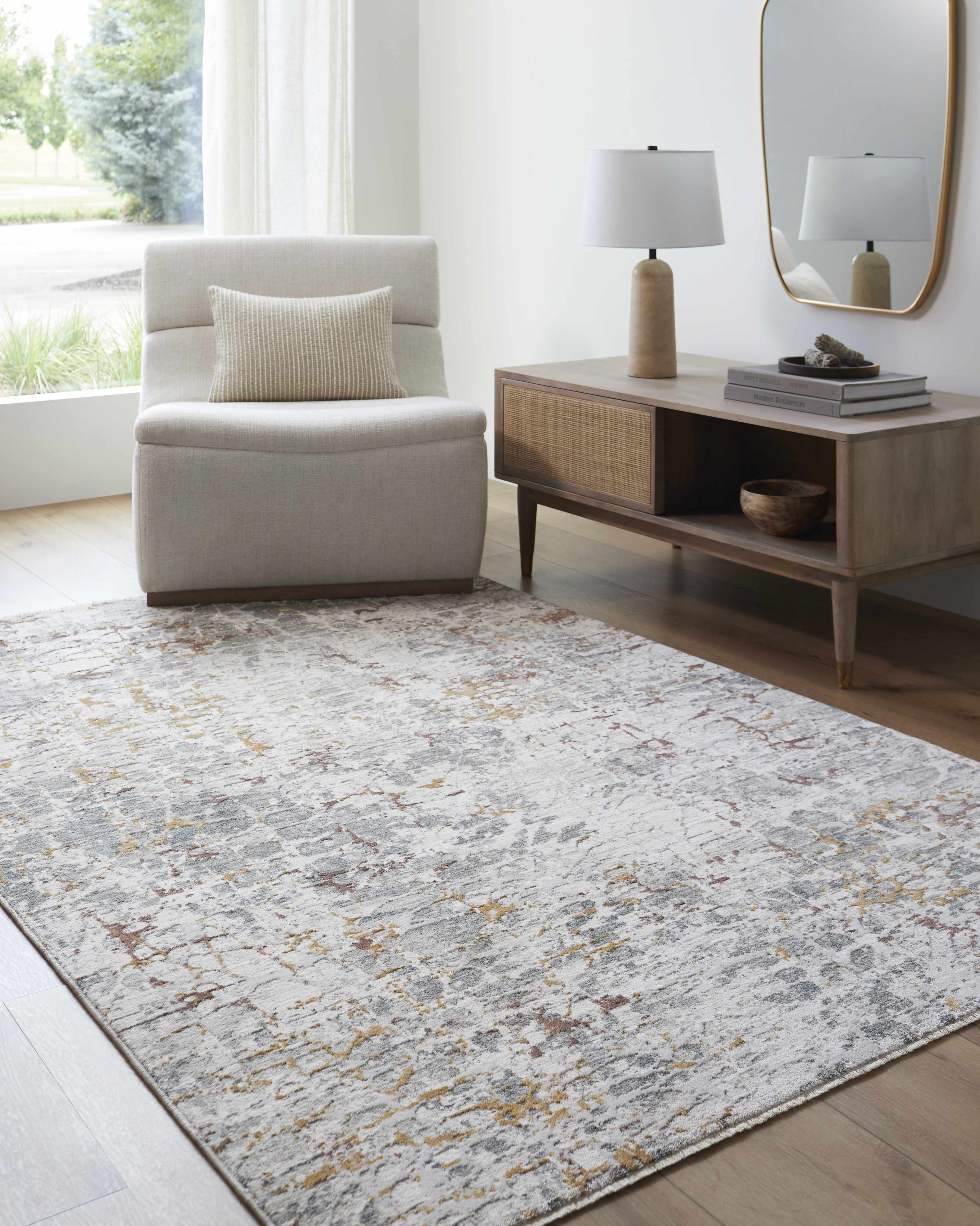 Kasim Textured Rug with Fringes - Image 2