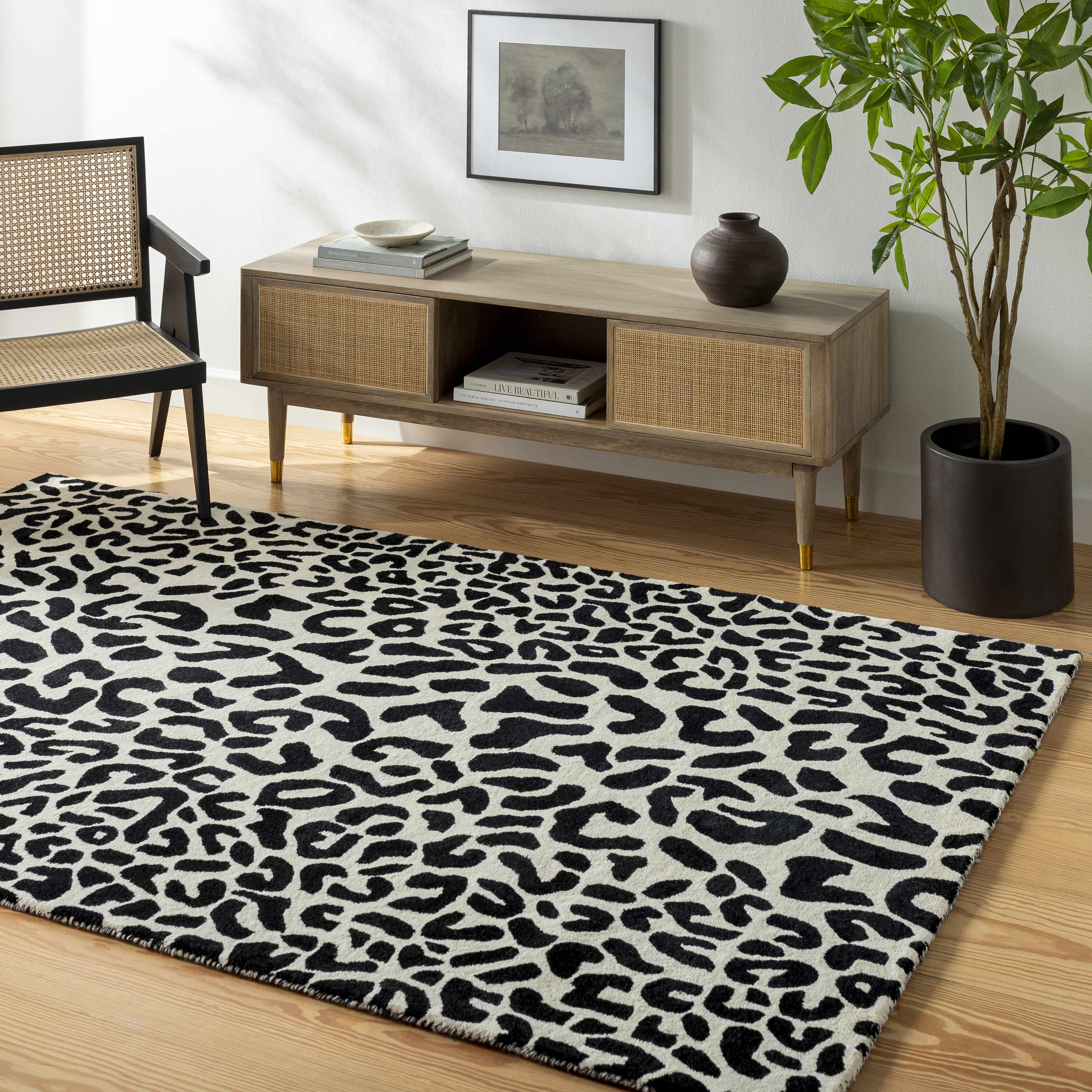 Kass Leopard Print Area Rug - Clearance - Image 2