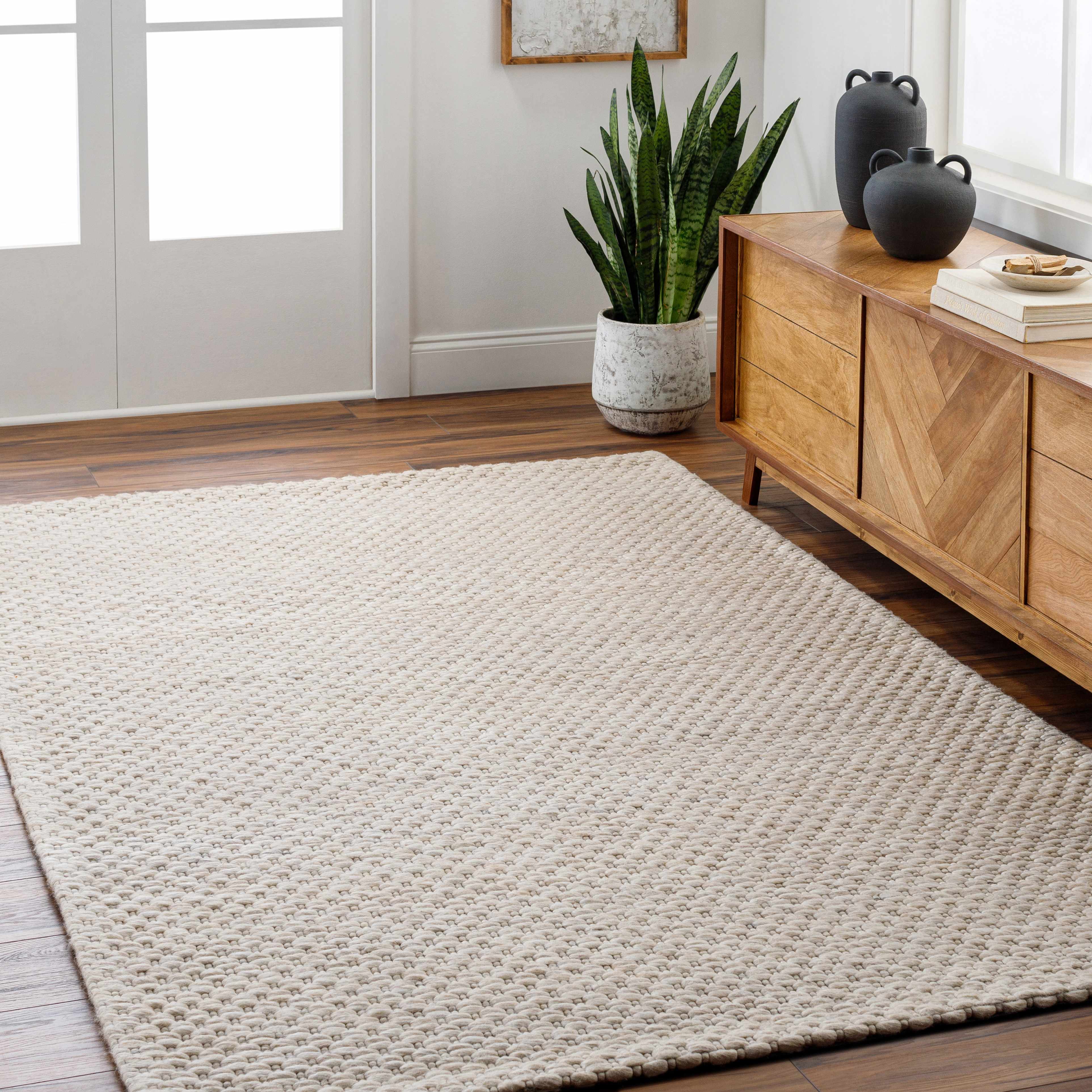 Kassa Beige Hand Woven Area Rug - Image 2