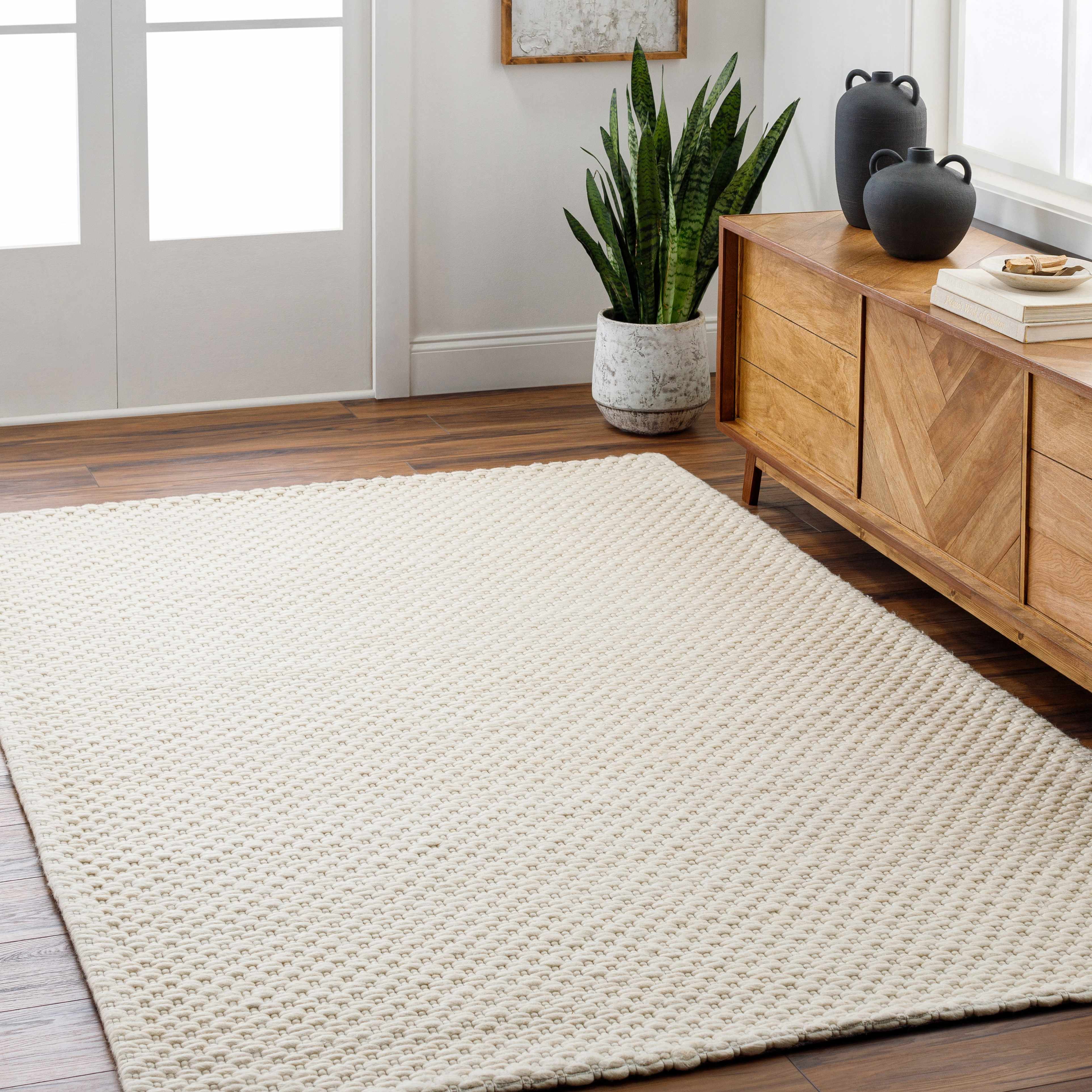 Kassa Cream Hand Woven Area Rug - Image 2