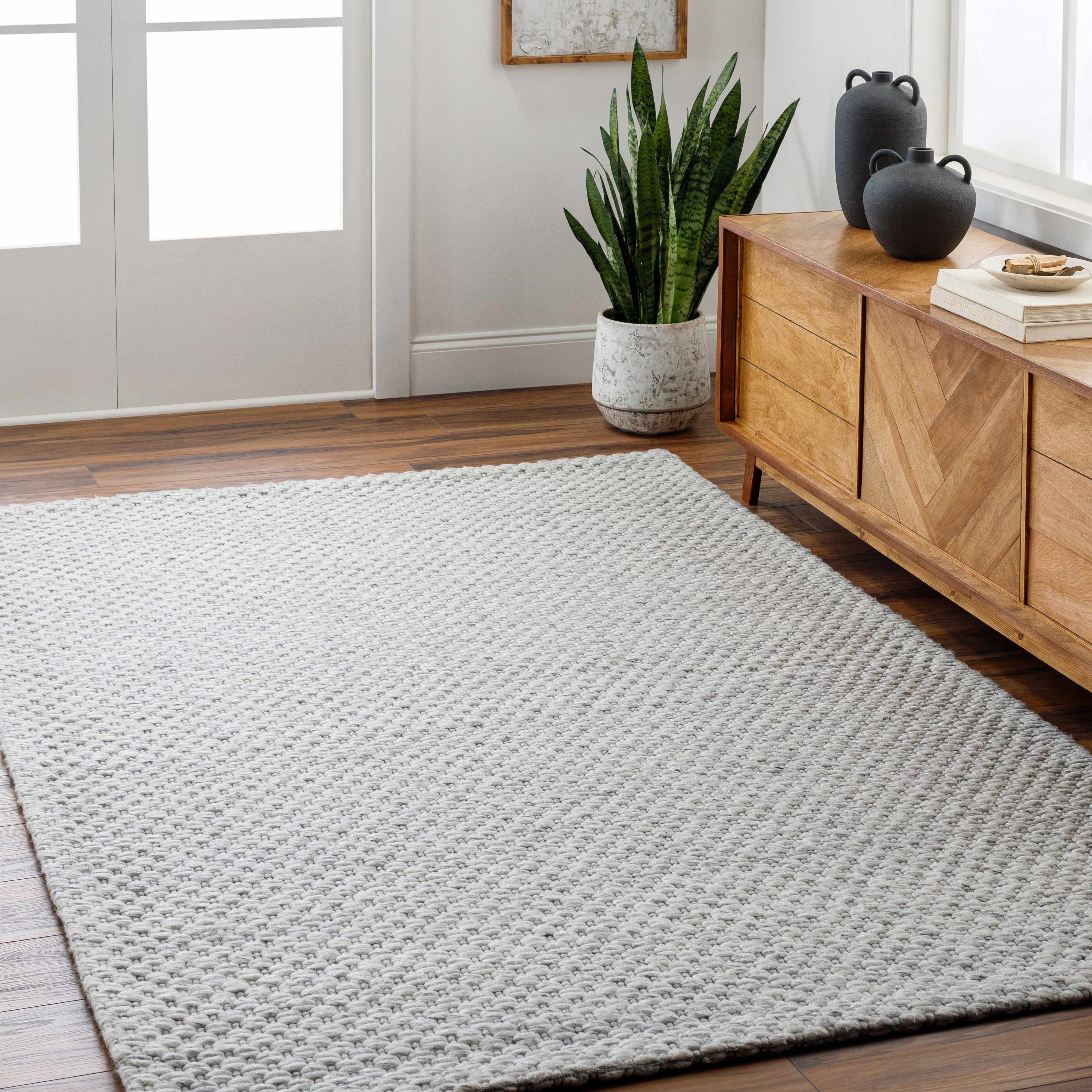 Kassa Gray Hand Woven Area Rug - Clearance - Image 2