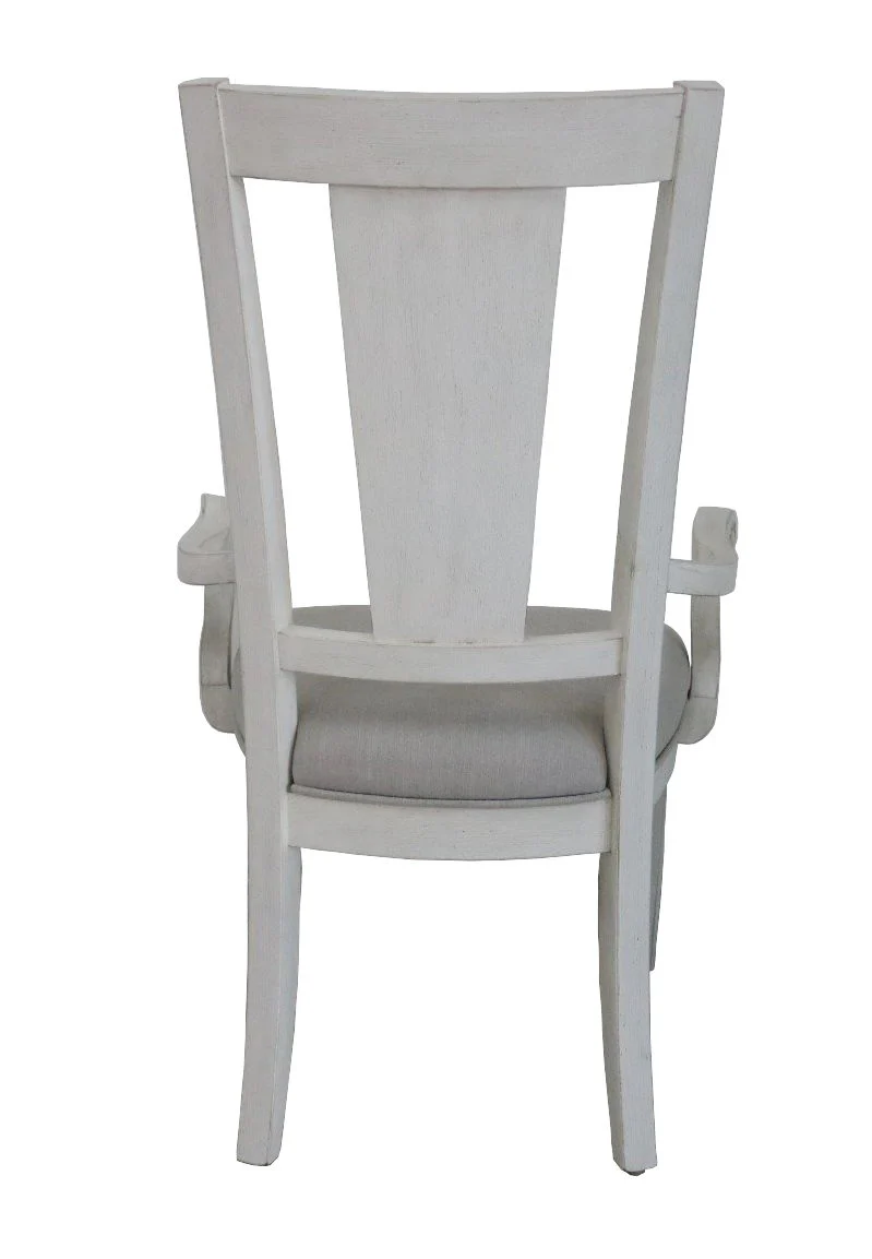 Katia - Arm Chair (Set of 2) - Light Gray / White - Image 3
