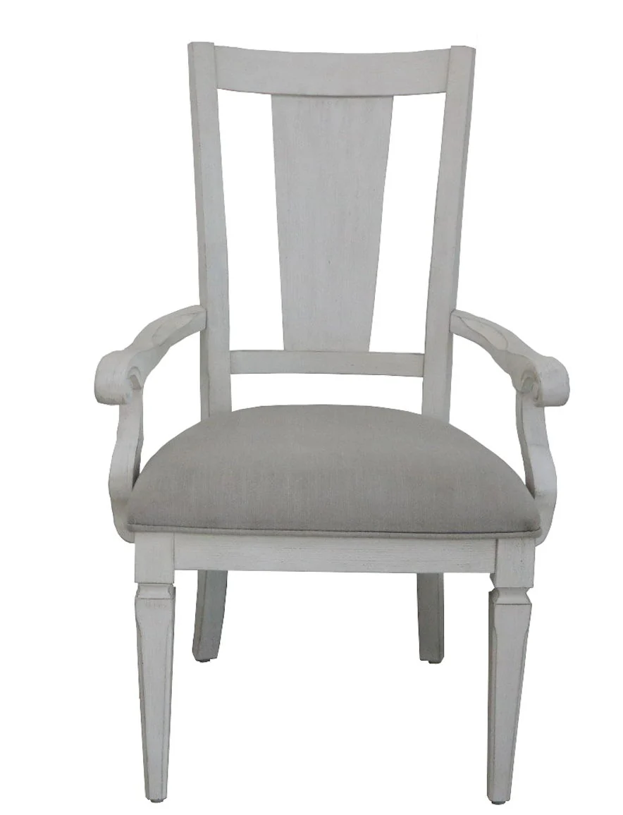 Katia - Arm Chair (Set of 2) - Light Gray / White - Image 4
